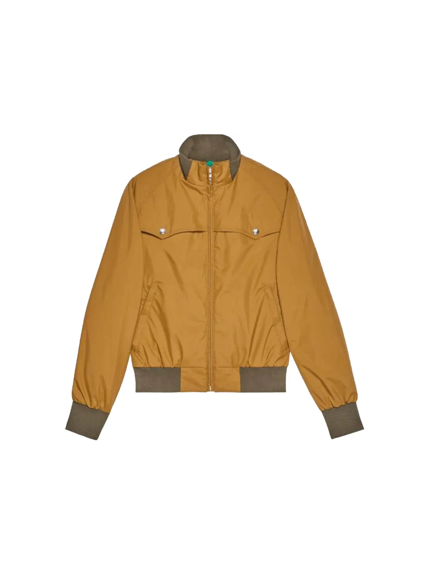 Мужская куртка-бомбер с принтом Gucci x The North Face Light Nylon Bomber Gold — изображение 1 из 1, золото