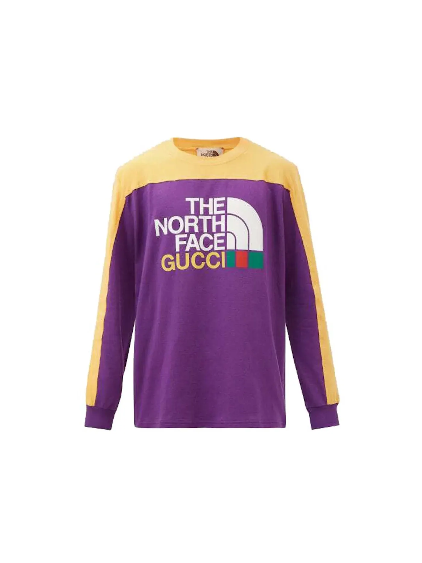 Мужская футболка с длинным рукавом Gucci x The North Face Purple/Yellow — изображение 1 из 1