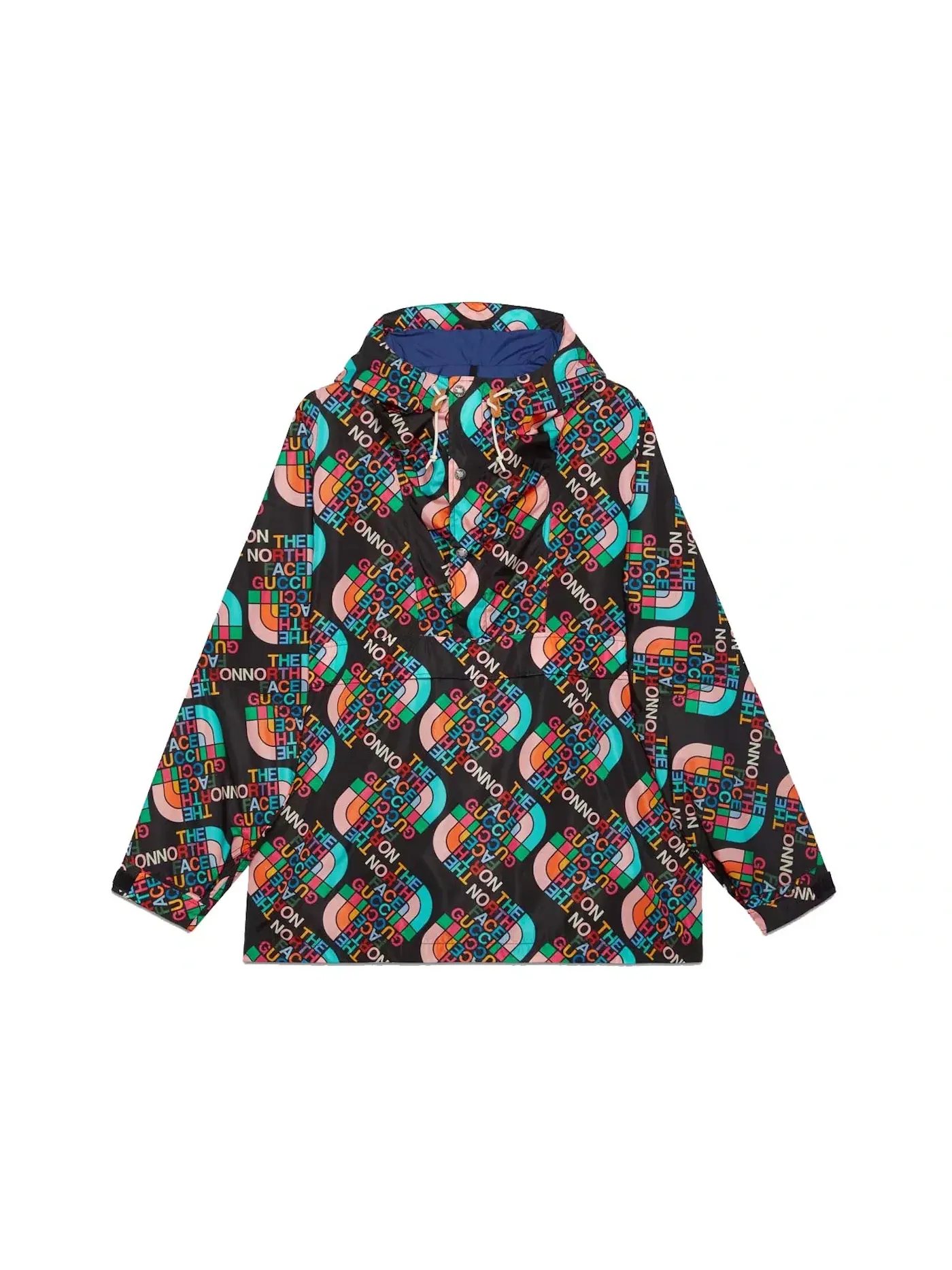 Мужская куртка с принтом Gucci x The North Face Nylon Jacket Gucci — изображение 1 из 2, черный/мульти