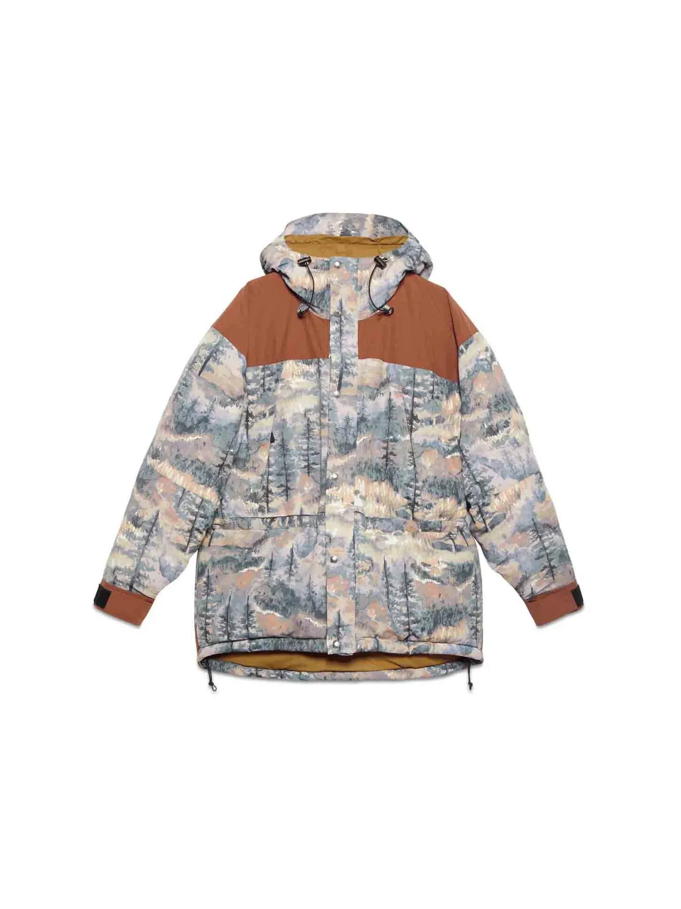 Мужская куртка с принтом Gucci x The North Face Padded Jacket (FW21) Gucci, Forest Print — изображение 1 из 2