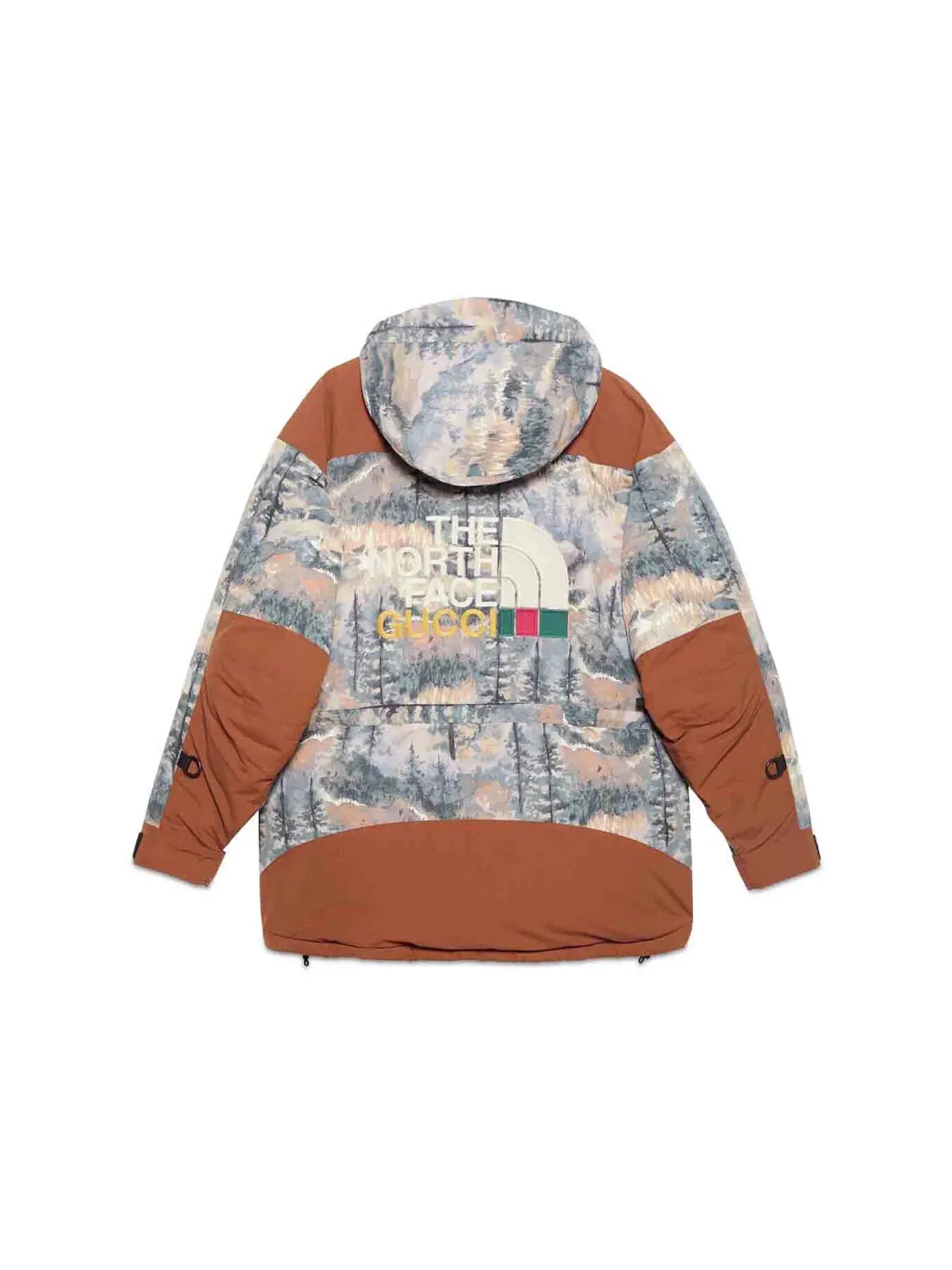 Мужская куртка с принтом Gucci x The North Face Padded Jacket (FW21) Gucci, Forest Print — изображение 2 из 2