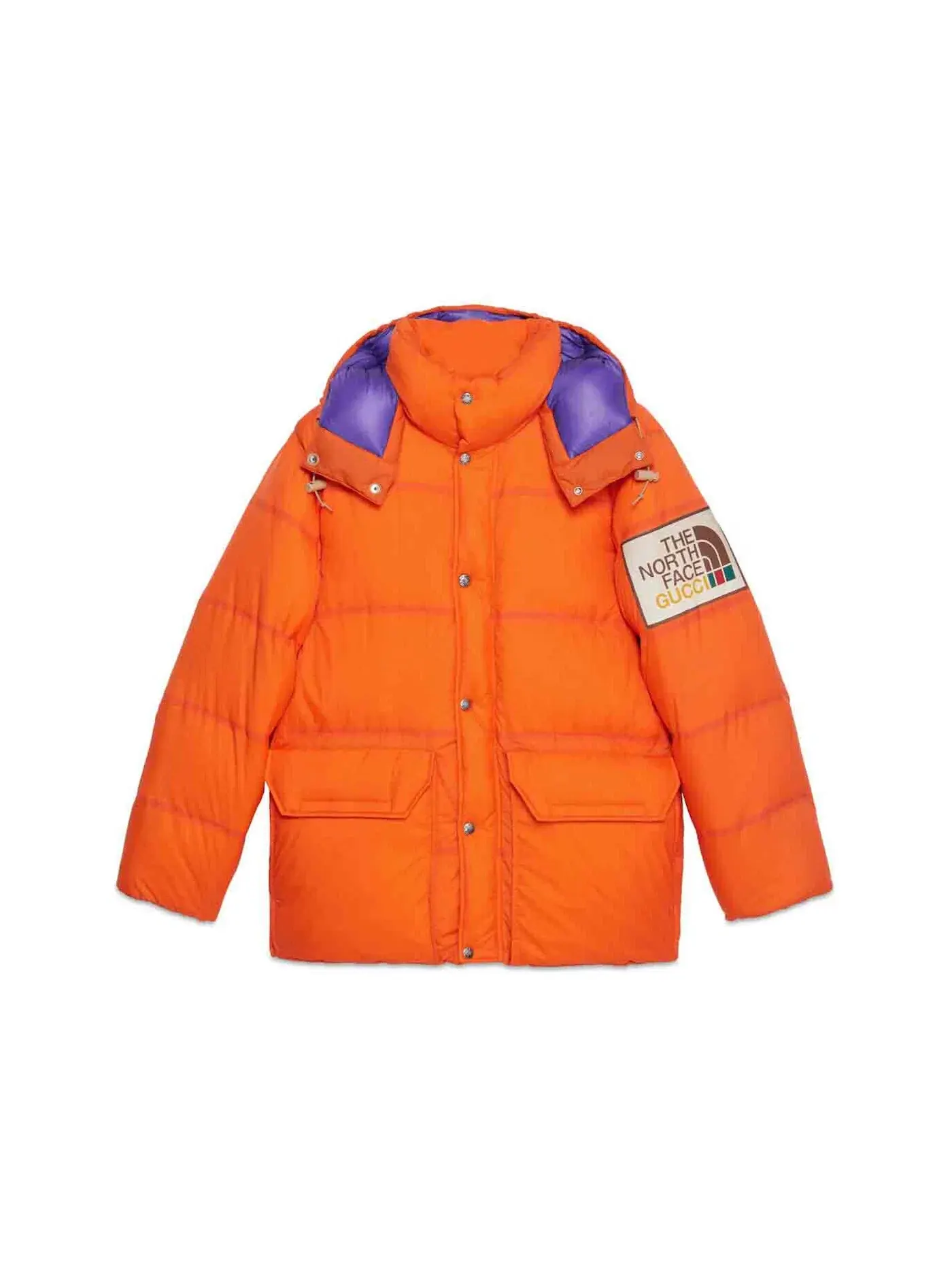 Женская куртка-пуховик Gucci x The North Face Padded Jacket Orange — изображение 1 из 1, оранжевый