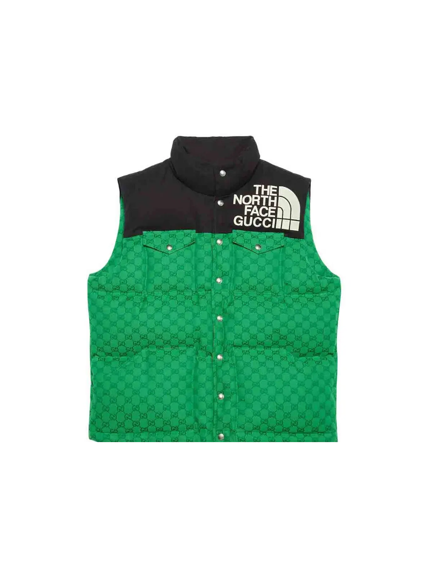Мужской жилет с принтом Gucci x The North Face Padded Vest Green/Black — изображение 1 из 1