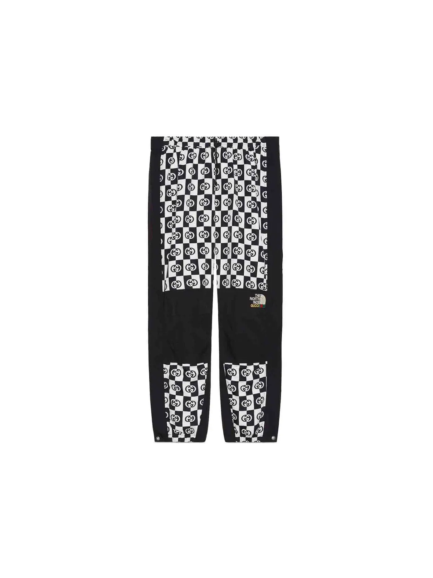 Мужские брюки с клетчатым принтом Pant Gucci — изображение 1 из 2, слоновая кость/черный