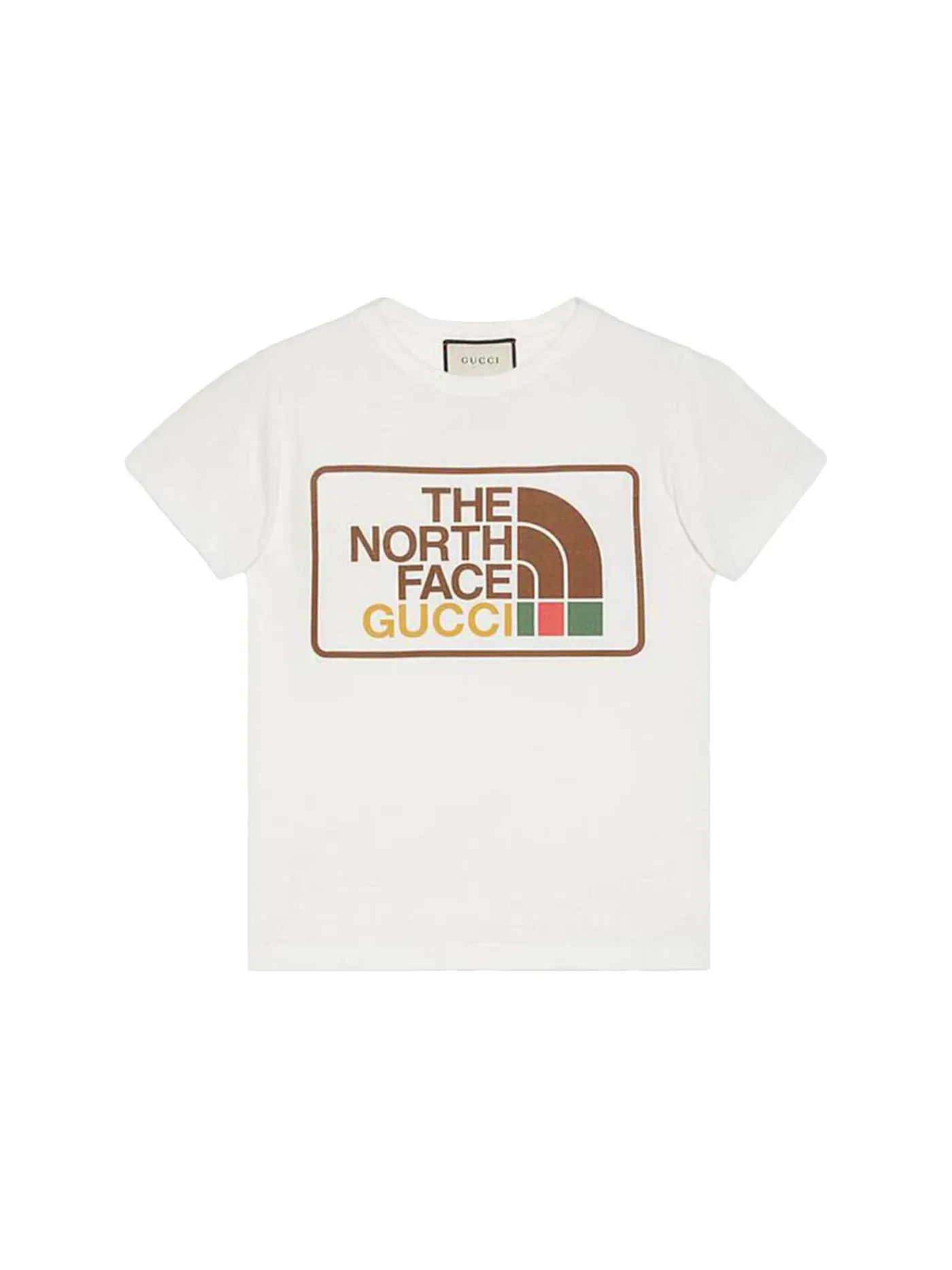 Мужская футболка с принтом Gucci x The North Face — изображение 1 из 1, бежевый