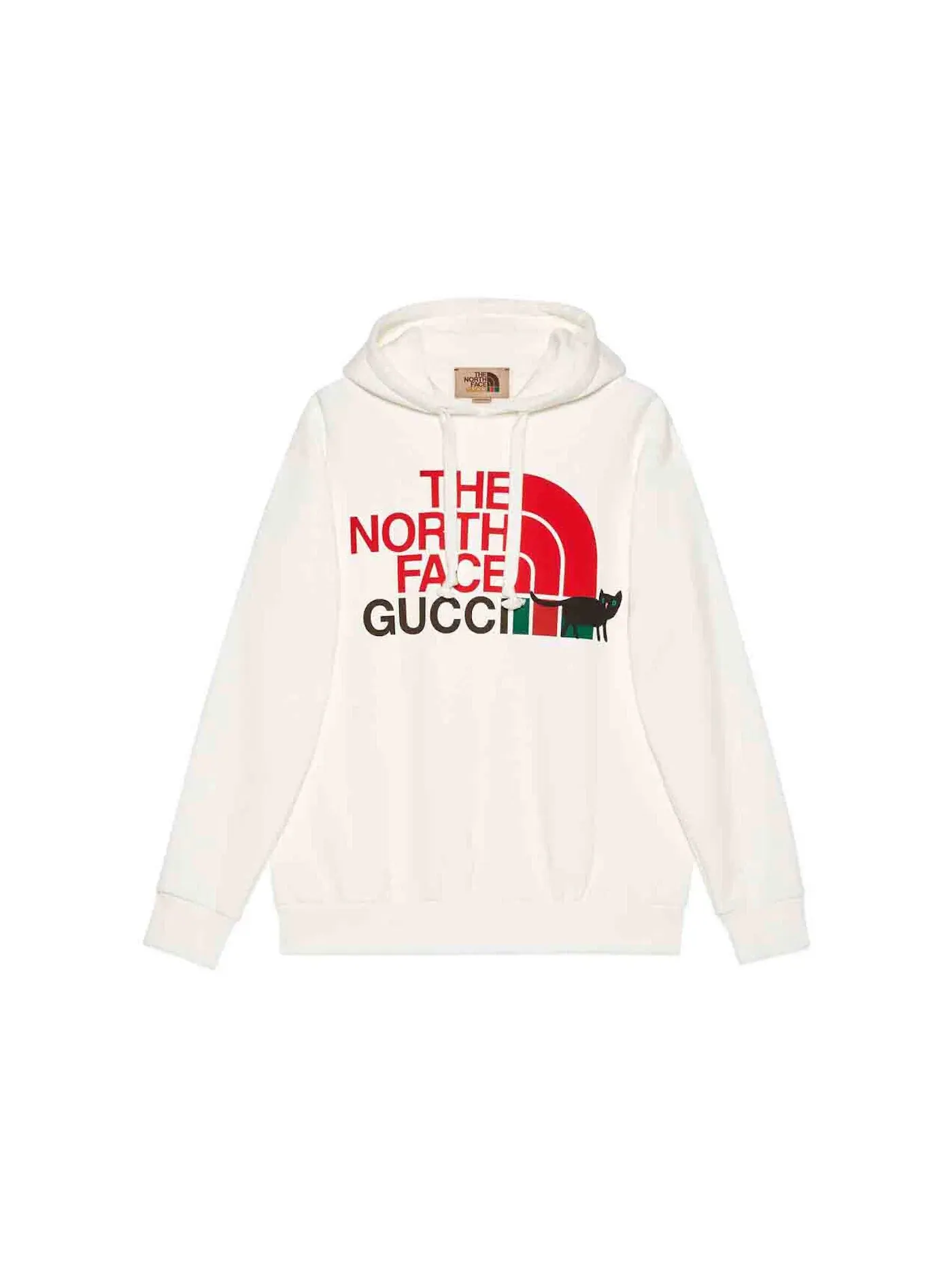 Мужской свитшот с принтом Gucci x The North Face Sweatshirt Gucci — изображение 1 из 1, белый