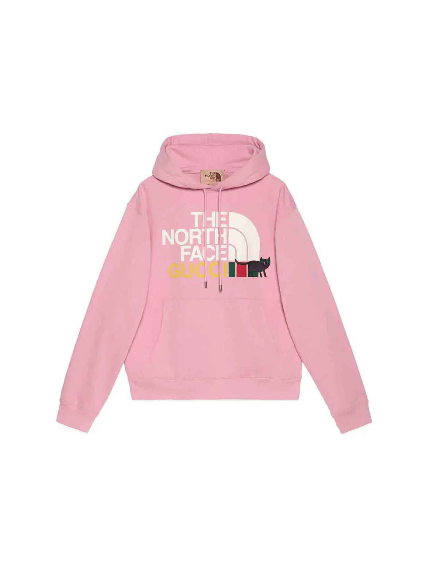 Мужской свитшот с принтом Gucci x The North Face Sweatshirt Gucci — изображение 1 из 1, розовый