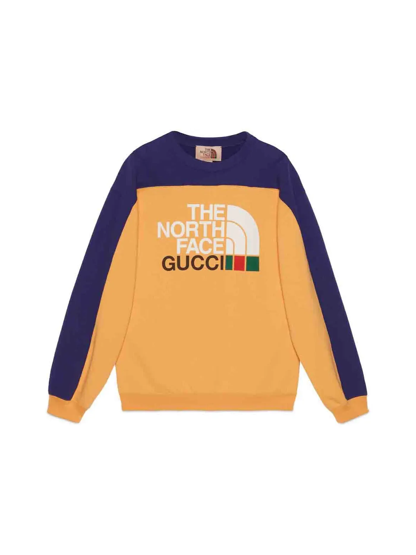 Мужской свитшот с принтом Gucci x The North Face — изображение 1 из 1, желтый/синий