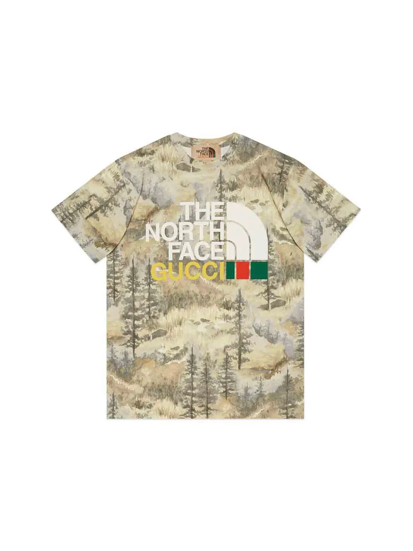 Мужская футболка с принтом T-shirt Gucci x The North Face, Forest Print — изображение 1 из 1