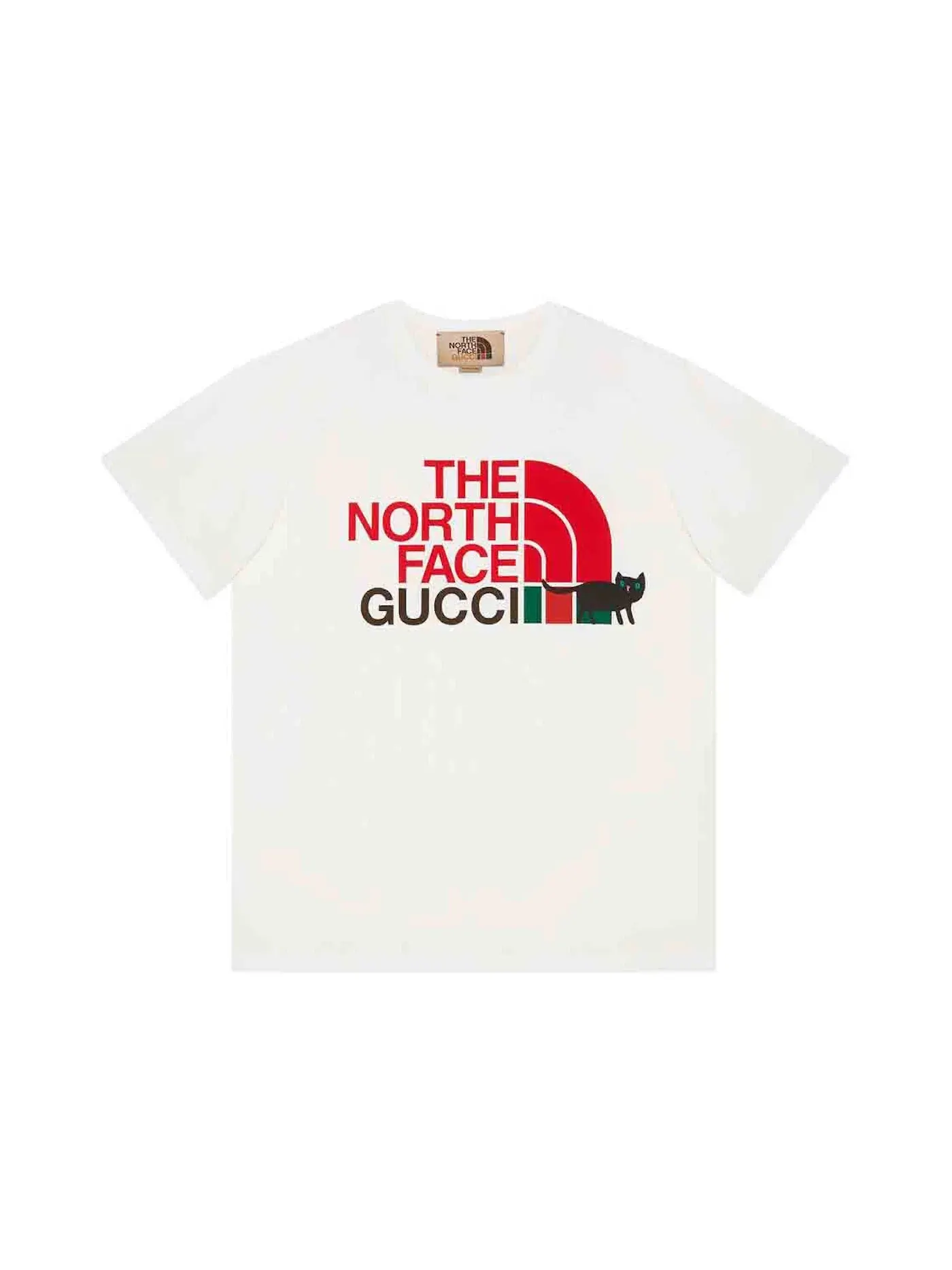 Мужская футболка с принтом Gucci x The North Face Gucci — изображение 1 из 1, кремовый
