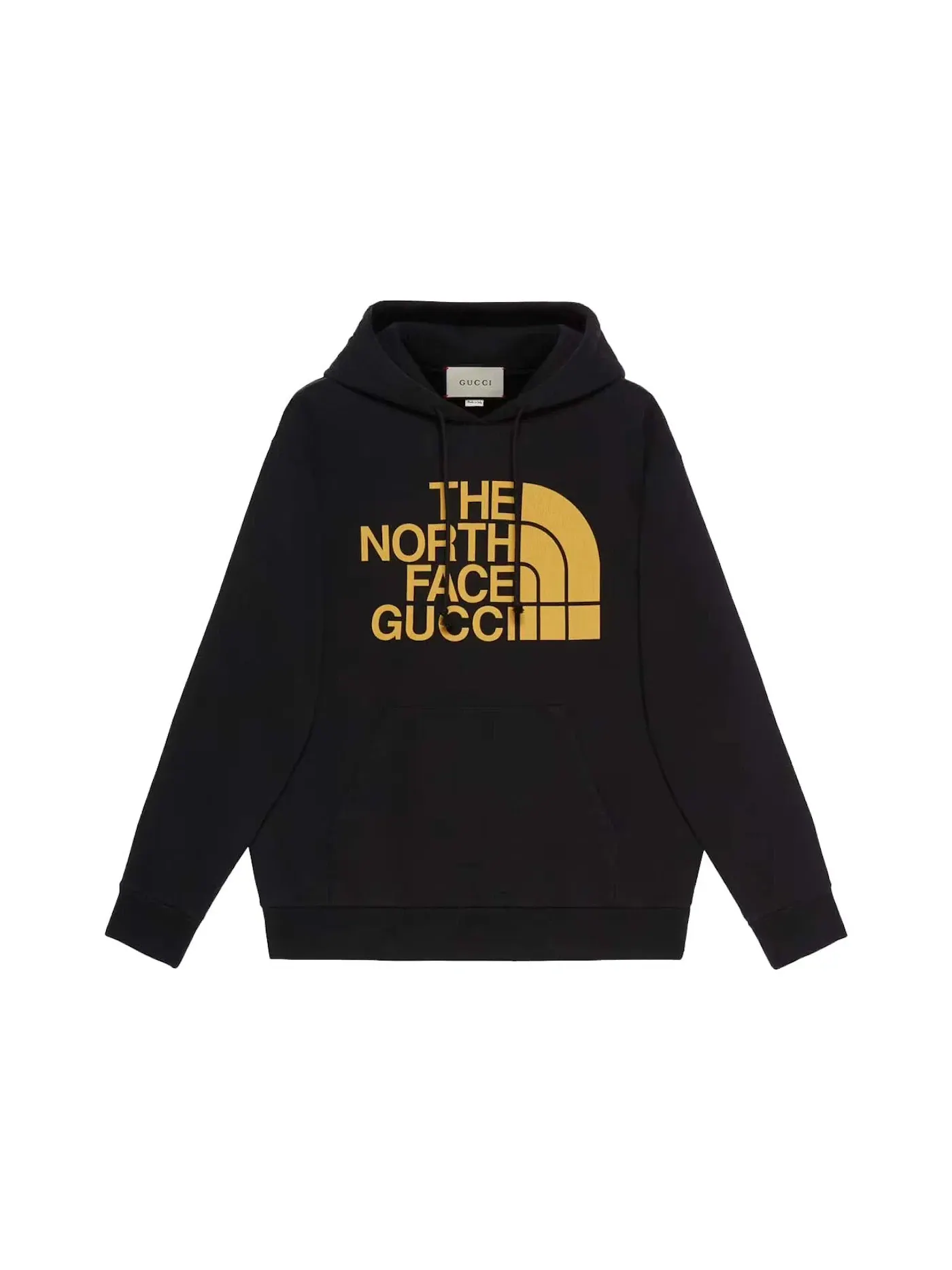 Мужская худи с принтом Gucci x The North Face Web Print Hoodie Gucci — изображение 1 из 1, черный