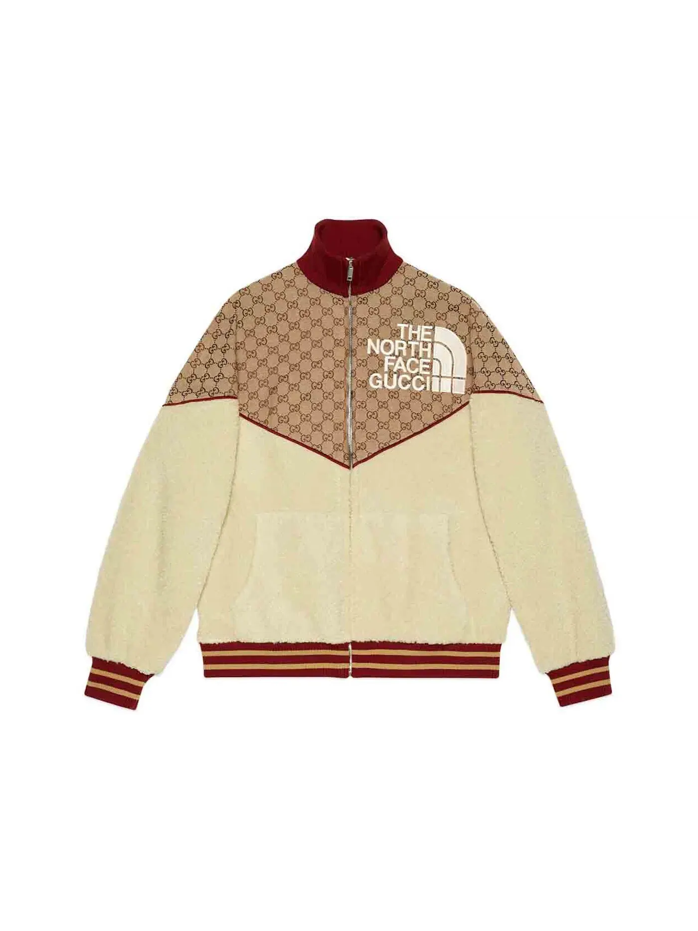 Мужская куртка с принтом Jacket Gucci — изображение 1 из 1, бежевый