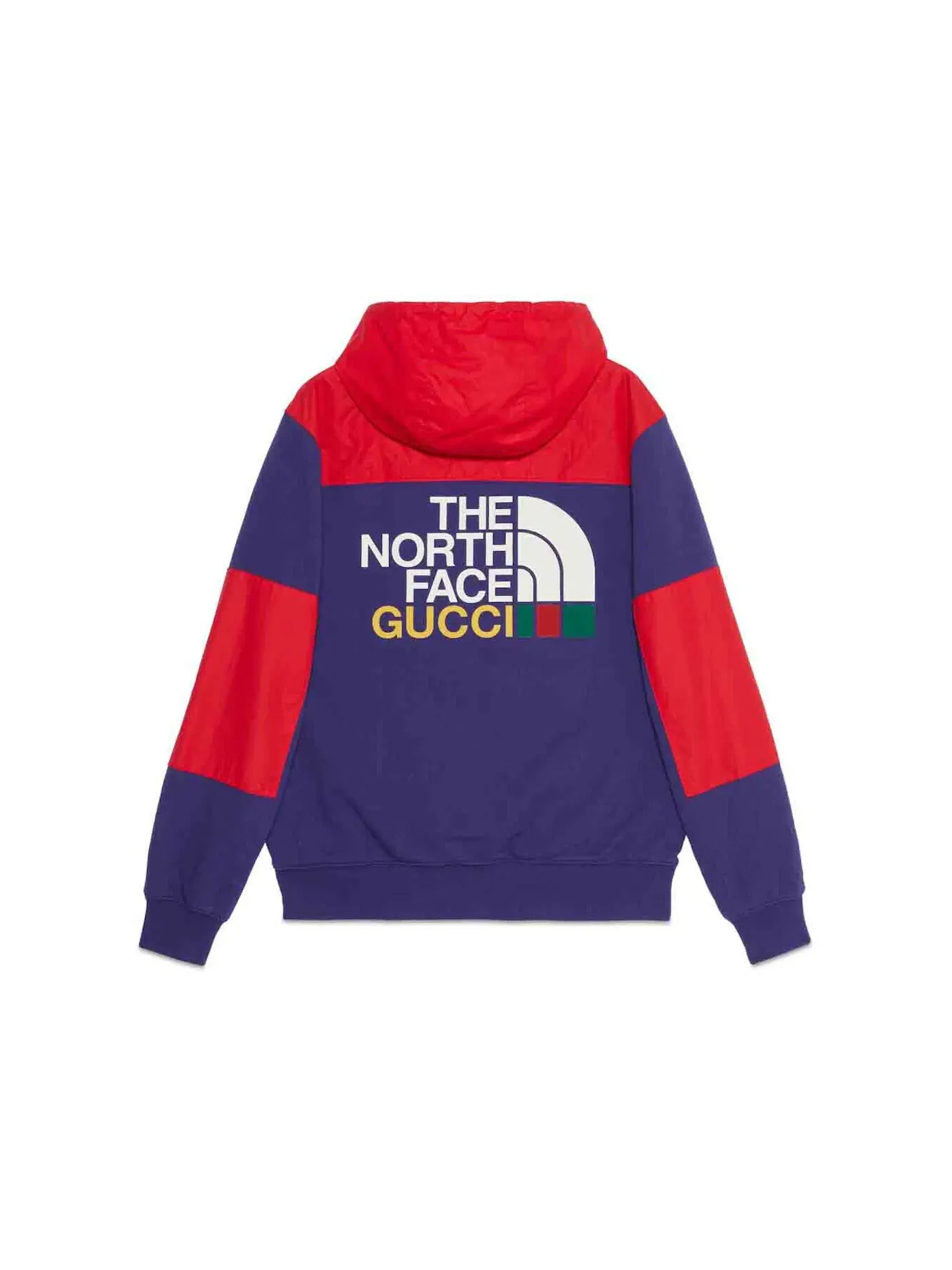 Мужская куртка с принтом Gucci x The North Face Zip Jacket — изображение 2 из 2, синий/красный