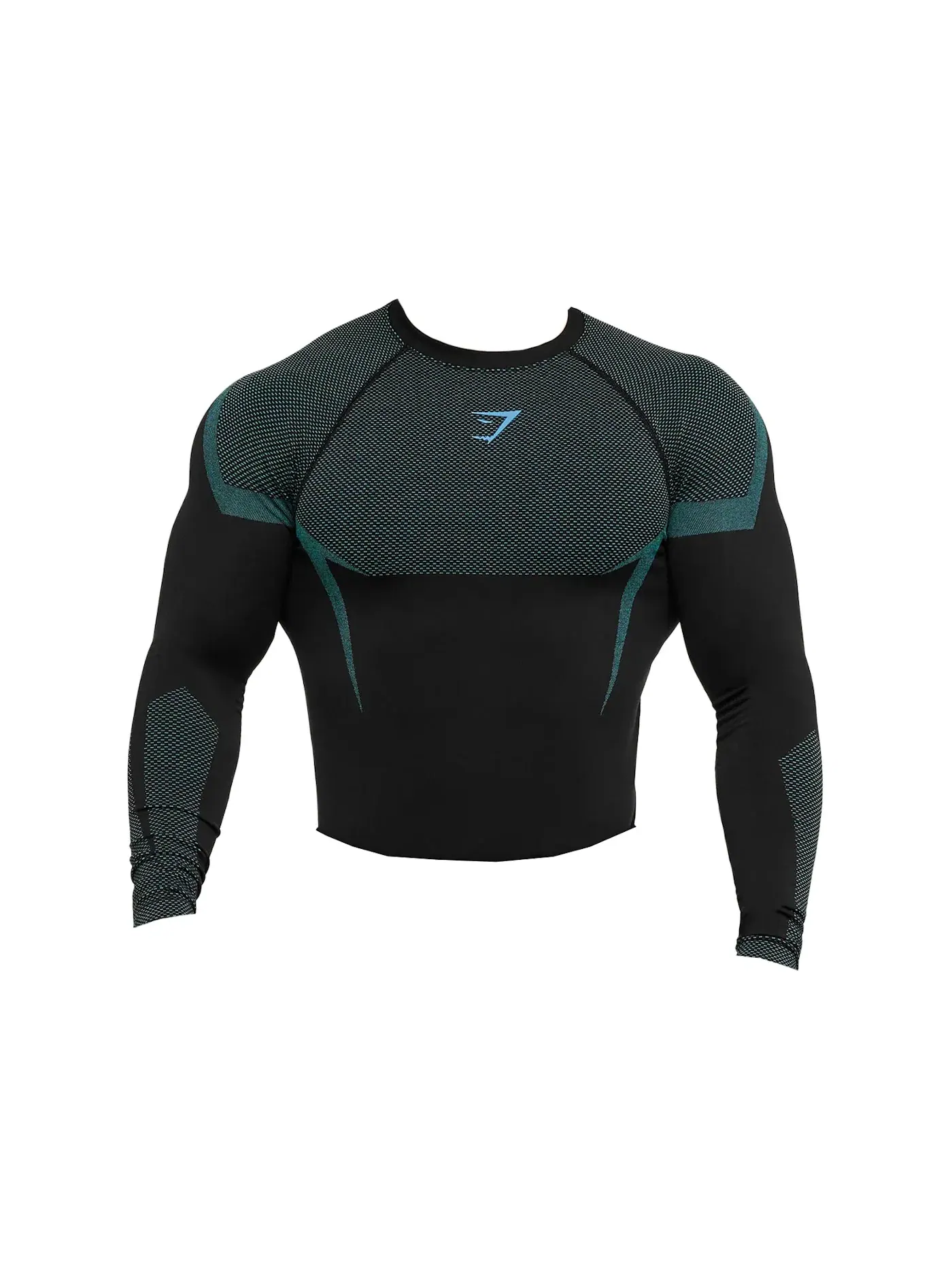 Мужская футболка с длинным рукавом облегающего кроя Onyx 5.0 Seamless Gymshark