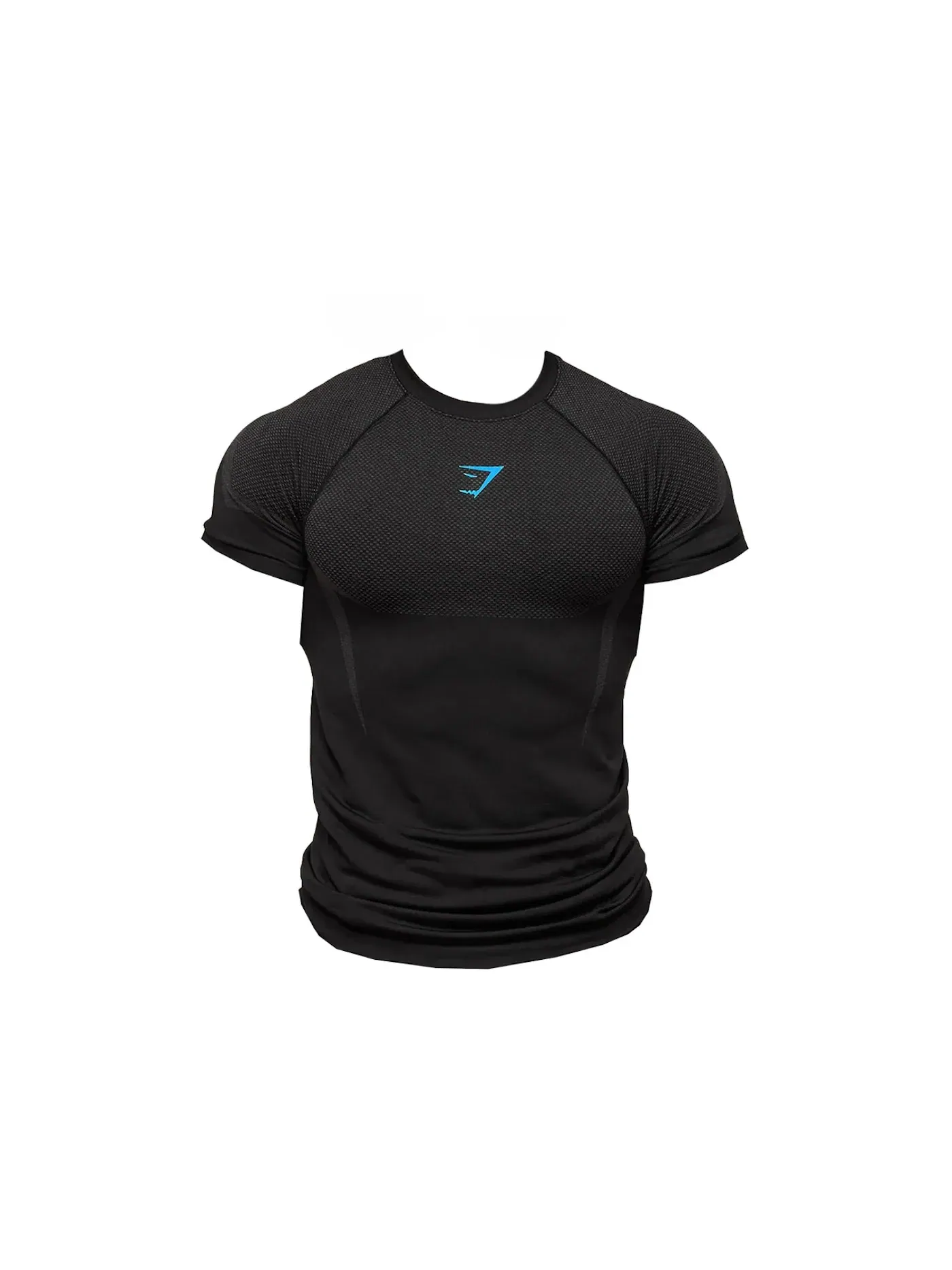 Мужская футболка без швов Onyx 5.0 Seamless Gymshark — изображение 1 из 1, черный/серый