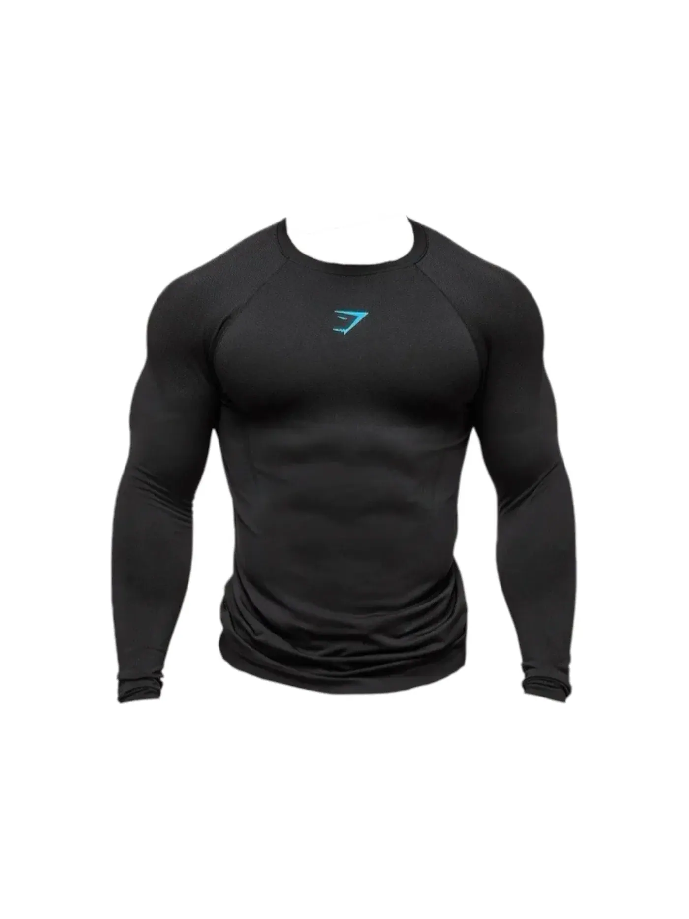 Мужская футболка с длинным рукавом бесшовная Onyx Midnight 5.0 Seamless L/S T-shirt Gymshark — изображение 1 из 1, черный