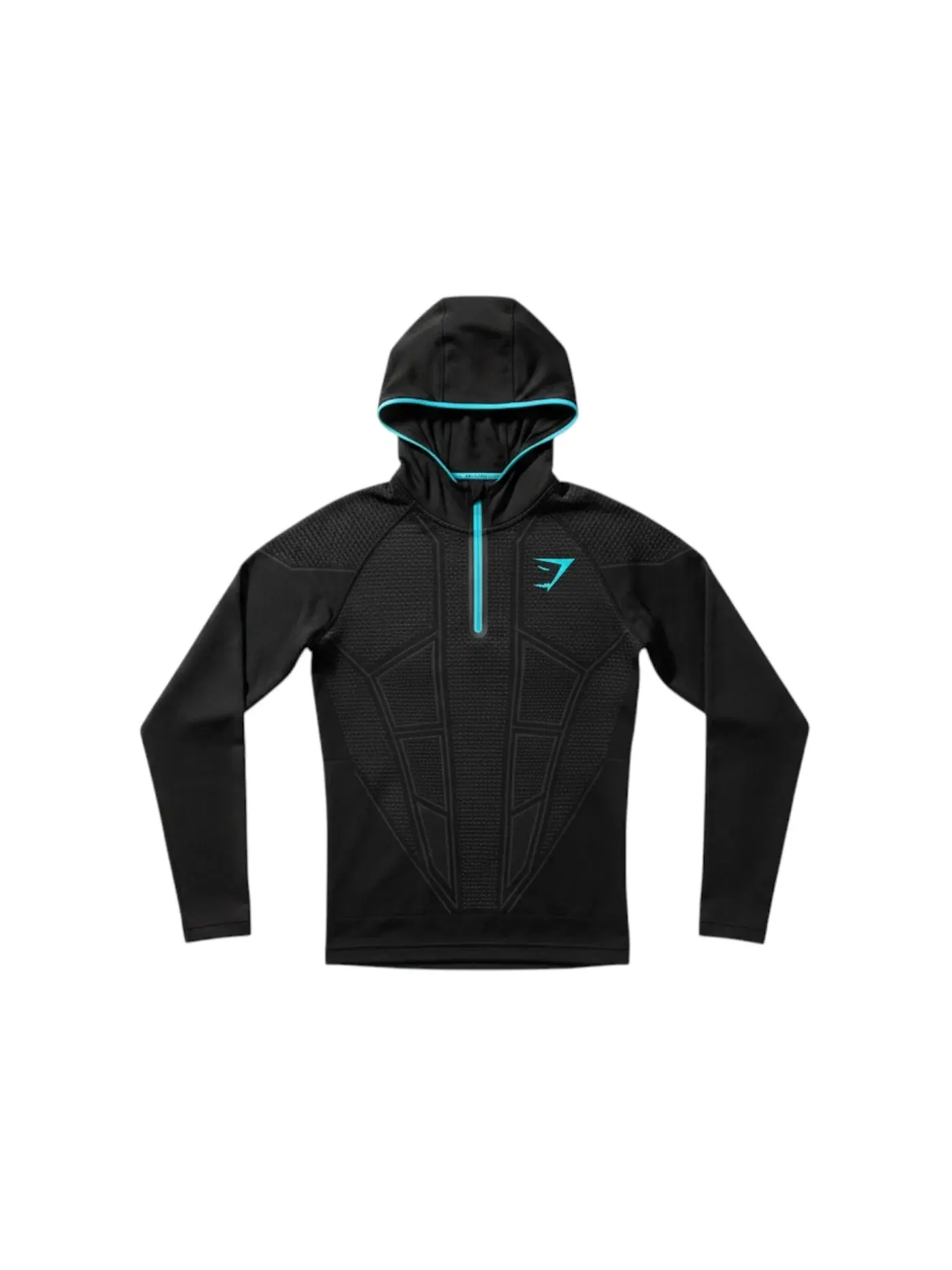 Мужская худи с принтом Gymshark Onyx V1 — изображение 1 из 1, черный/серый/синий