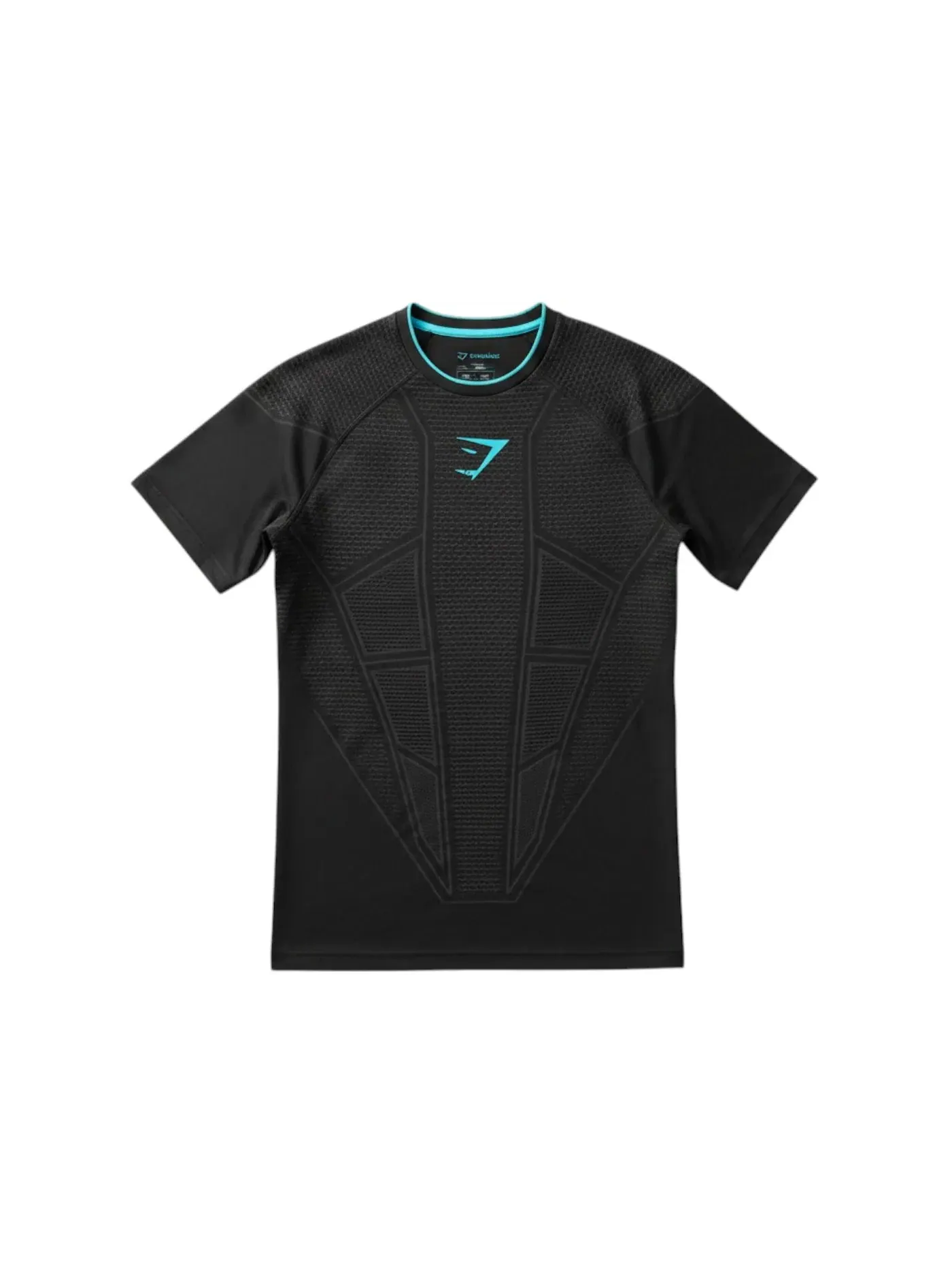 Мужская футболка с принтом Gymshark Onyx V1 — изображение 1 из 1, черный/серый/синий