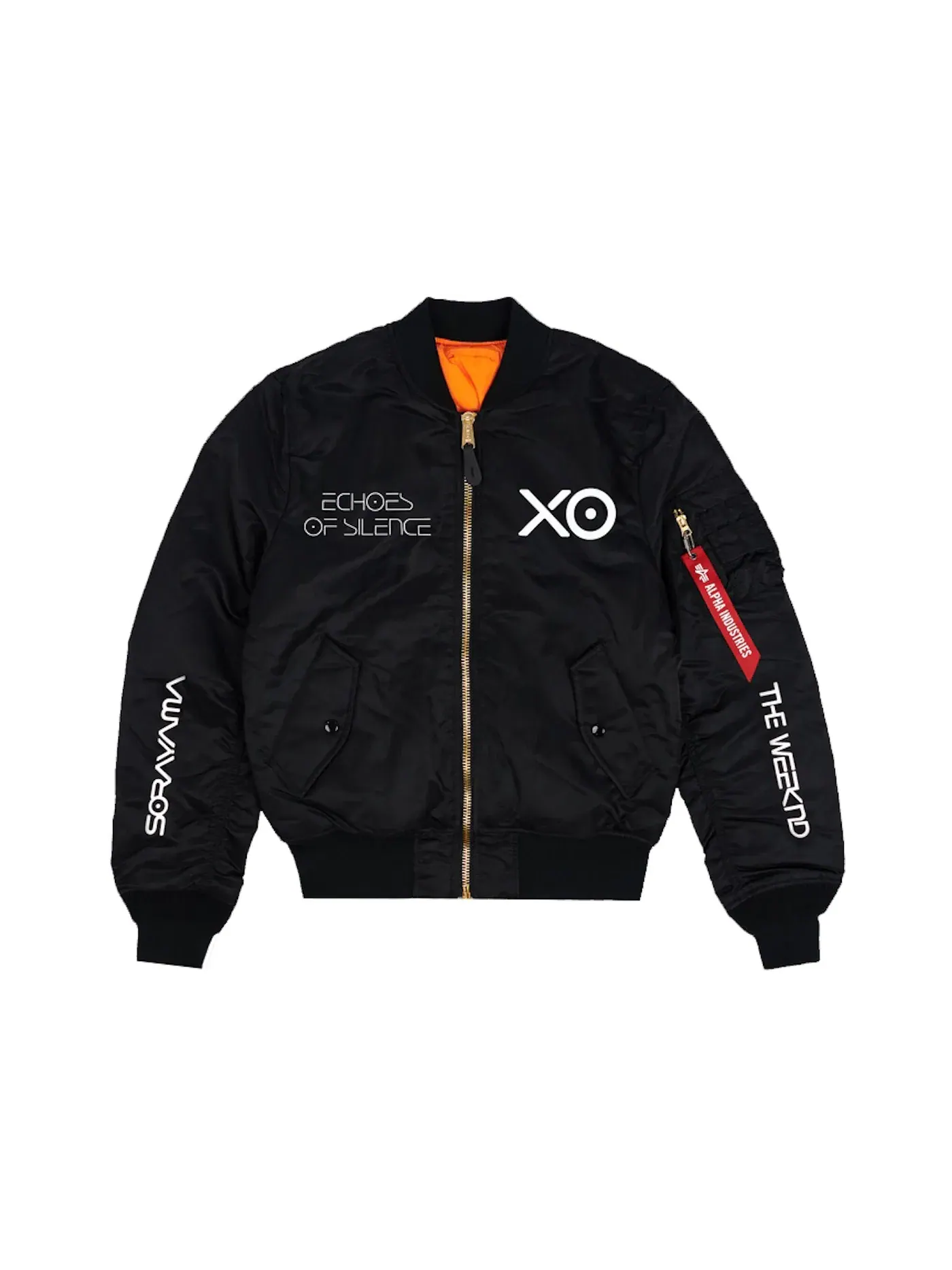 Мужская куртка-бомбер с принтом Hajime Sorayama x The Weeknd Echoes Of Silence Alpha MA-1 Slim Fit — изображение 1 из 2