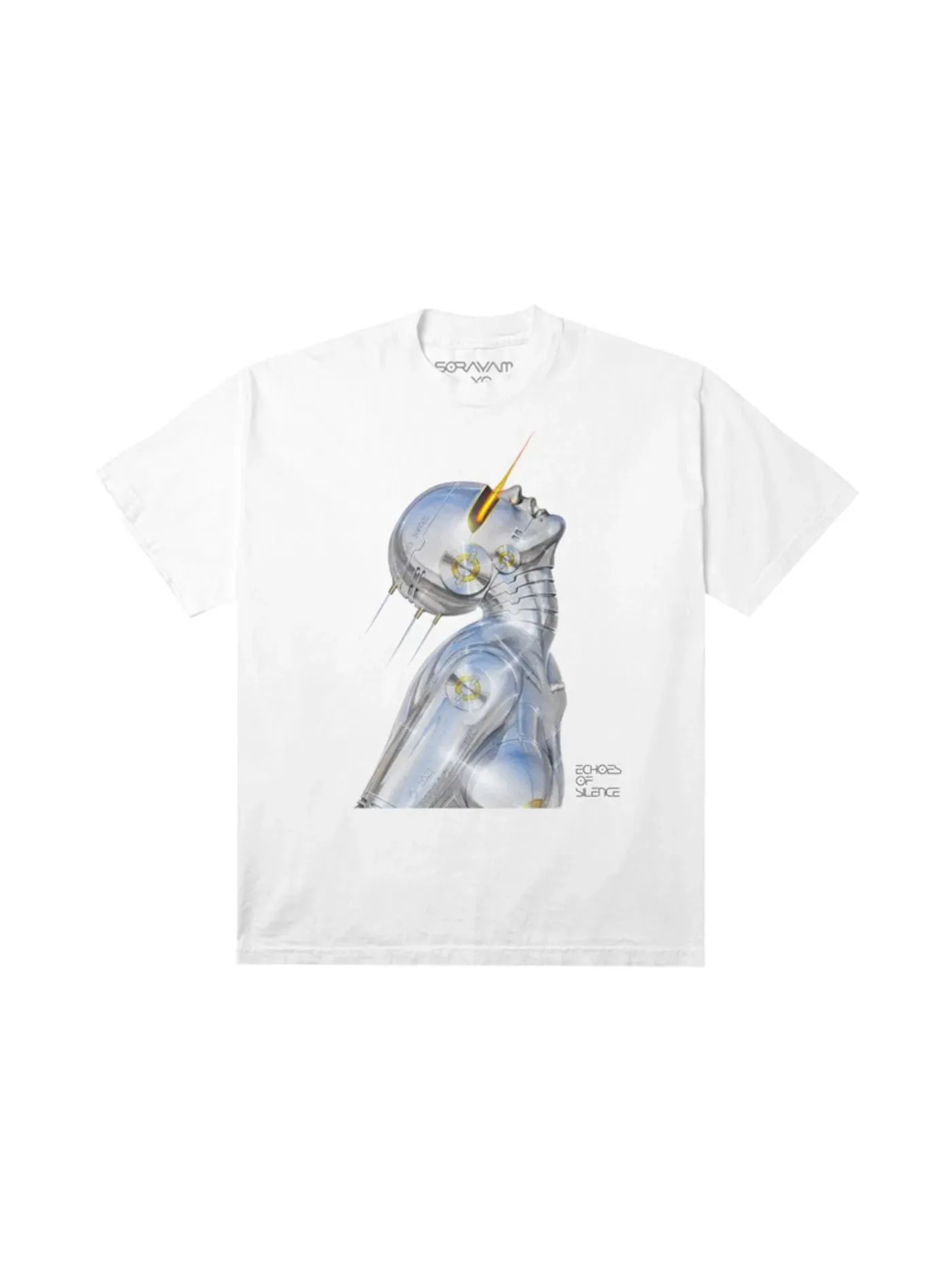 Мужская футболка с принтом Echoes Of Silence Cover Tee Hajime Sorayama — изображение 1 из 2, белый
