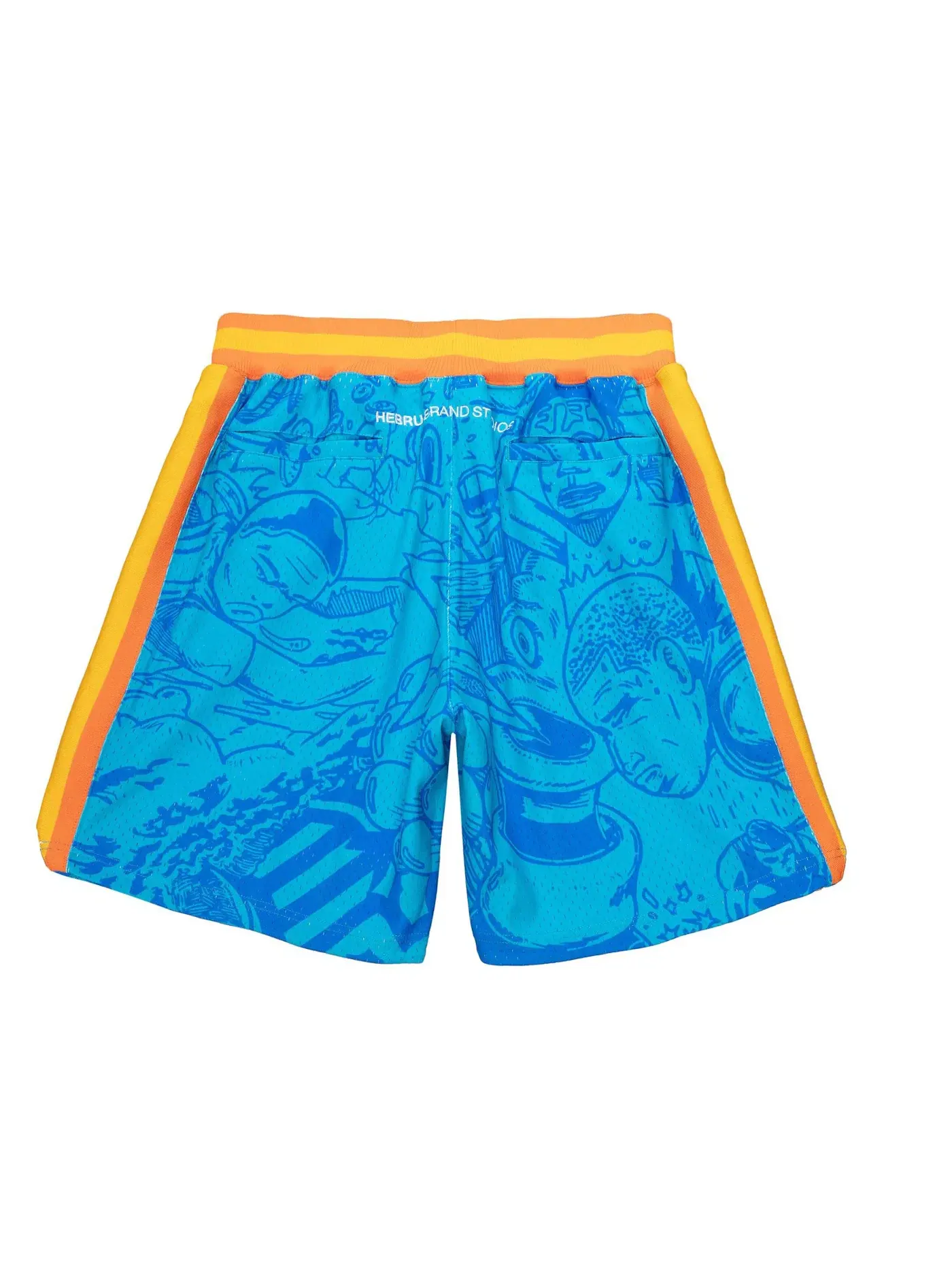 Мужские шорты с принтом Hebru Brantley x Mitchell & Ness Seattle Sonics Shorts — изображение 2 из 3, синий