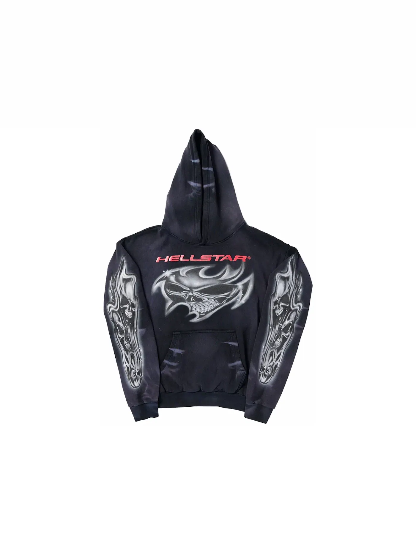 Мужская худи с принтом Hellstar Airbrushed Skull Hoodie Hellstar — изображение 1 из 2, черный