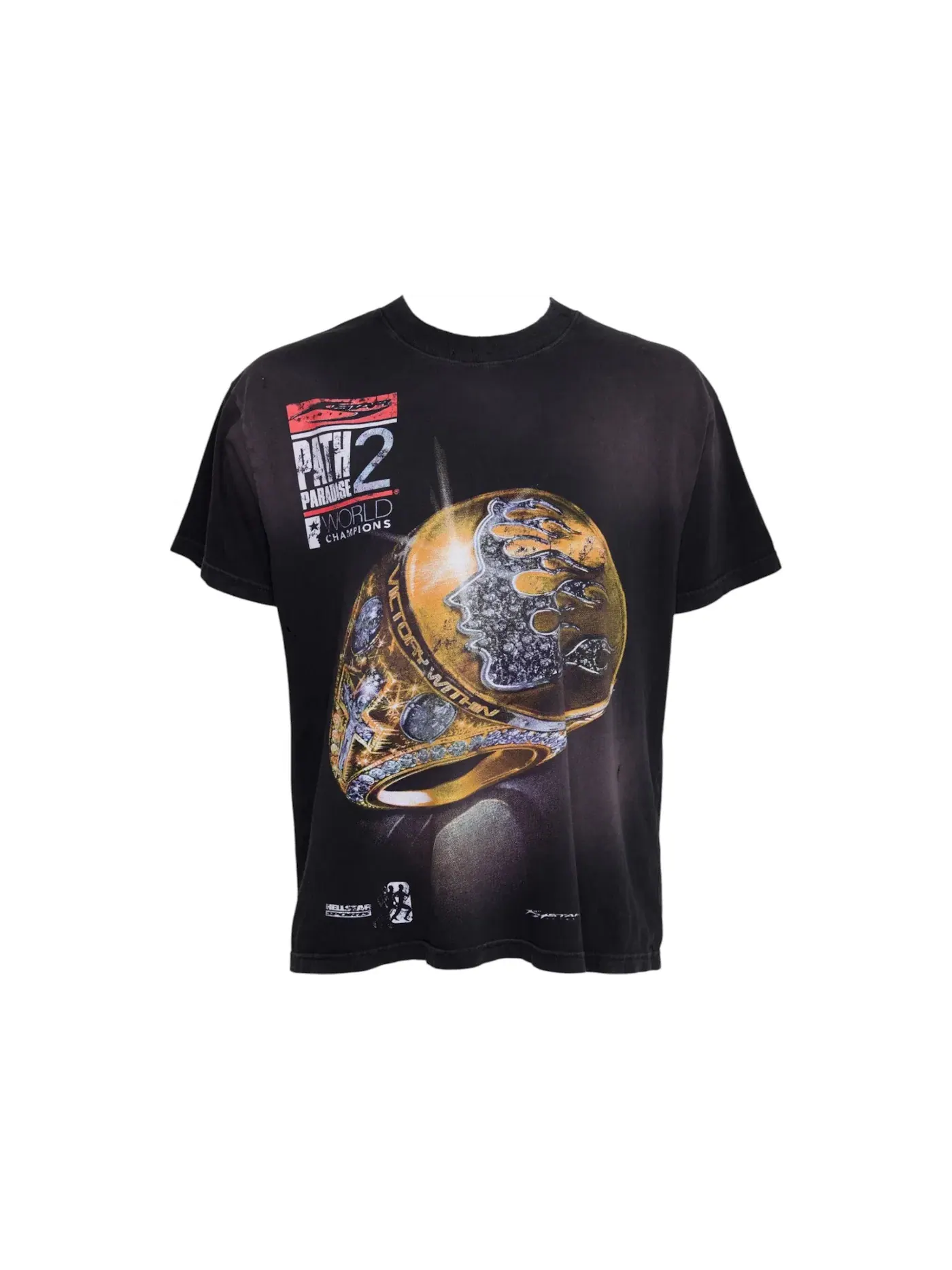 Мужская футболка с принтом Hellstar Big Rings T-Shirt Hellstar — изображение 1 из 2, черный