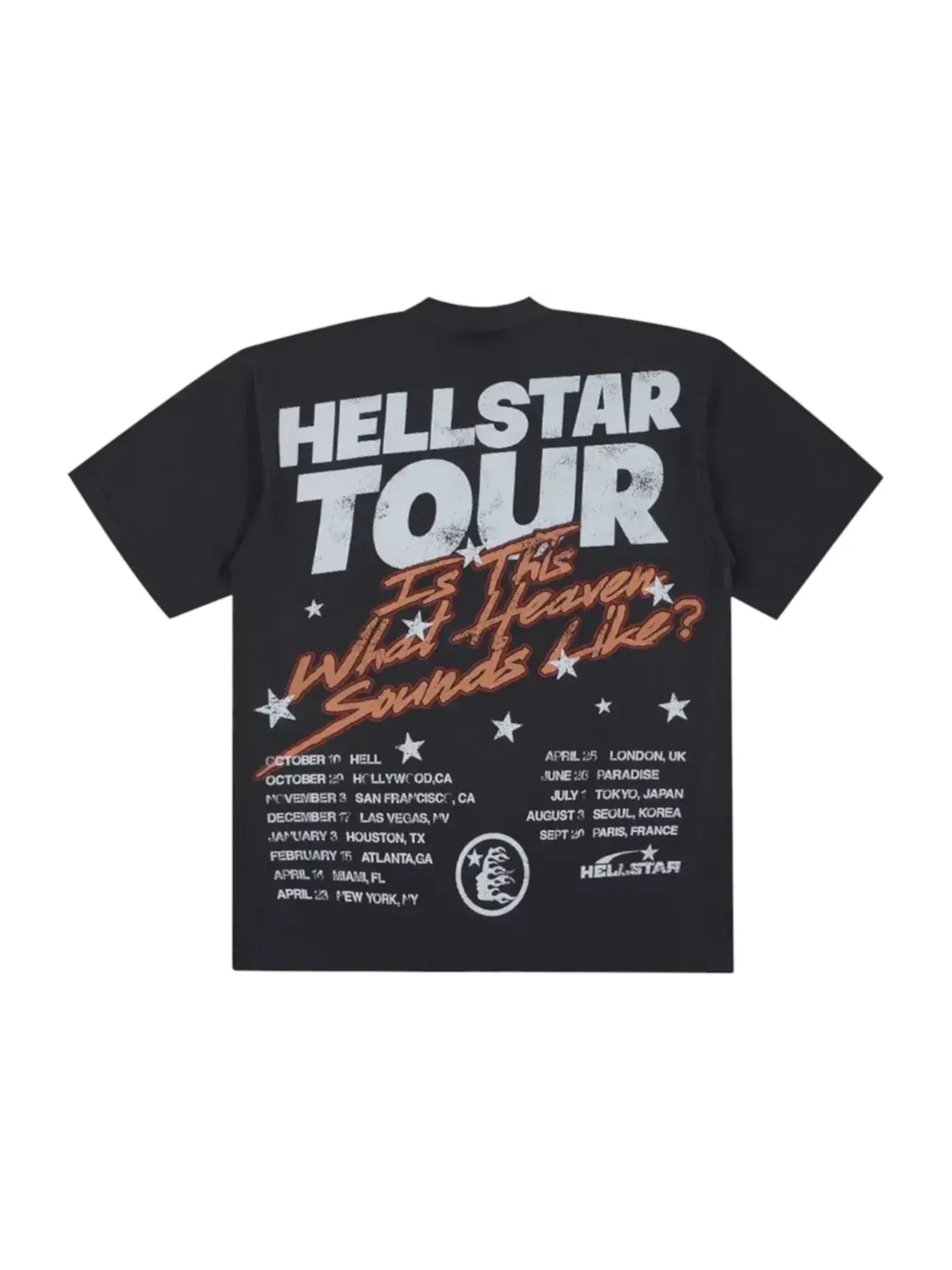Мужская футболка с принтом Biker Tour Hellstar — изображение 2 из 2, черный