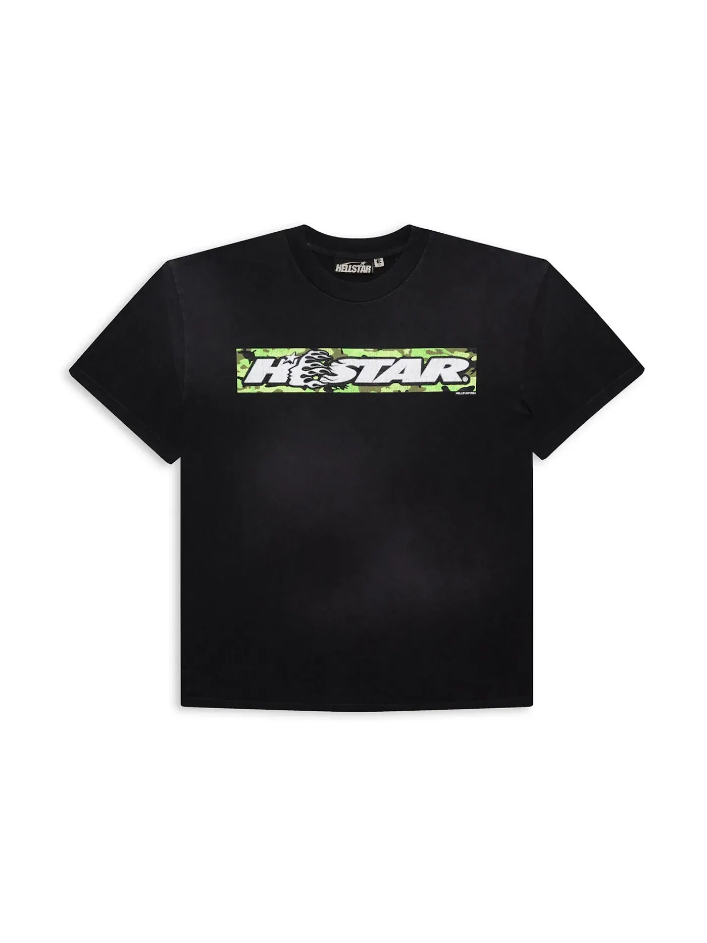 Мужская футболка с принтом Box Logo Hellstar — изображение 1 из 2, зеленый