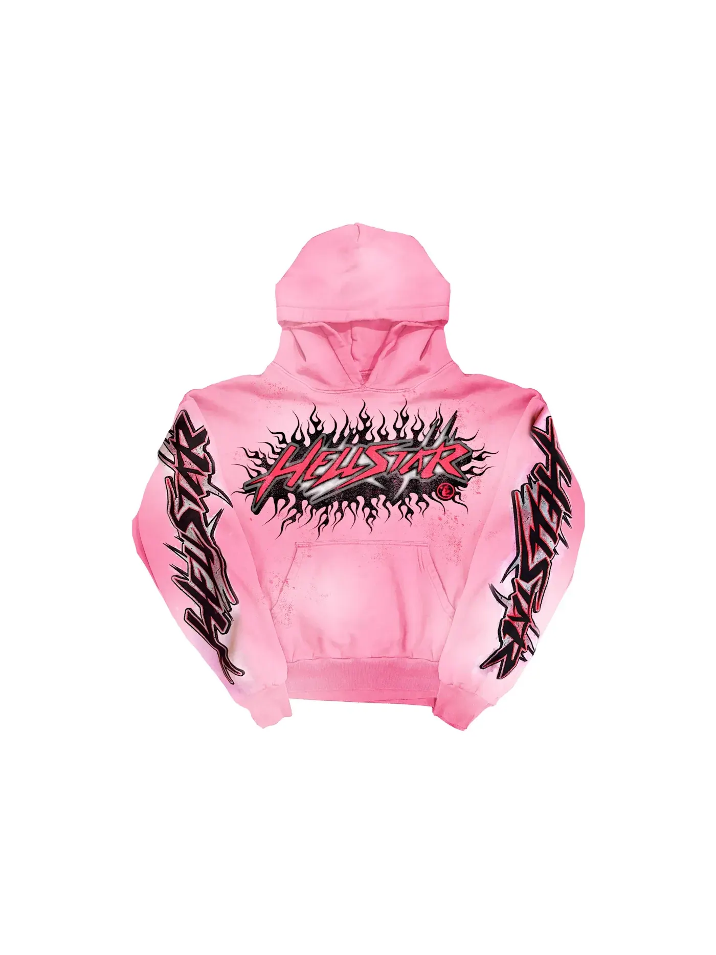Детский худи с принтом Hellstar Brainwashed Without Brain Hoodie Hellstar — изображение 1 из 2, розовый