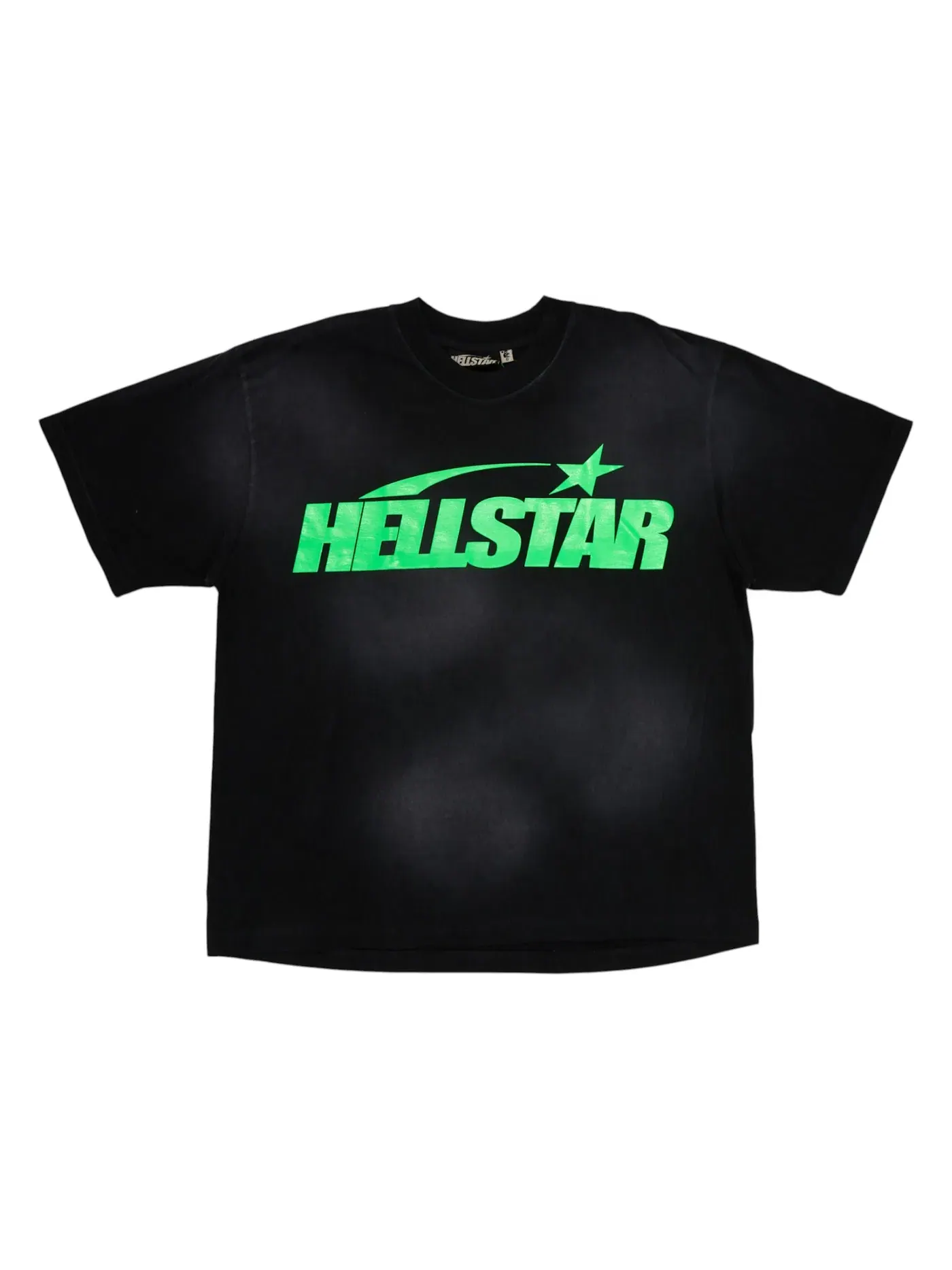Мужская футболка с принтом Hellstar Classic T-shirt (Gel Print) — изображение 1 из 2, черный/зеленый