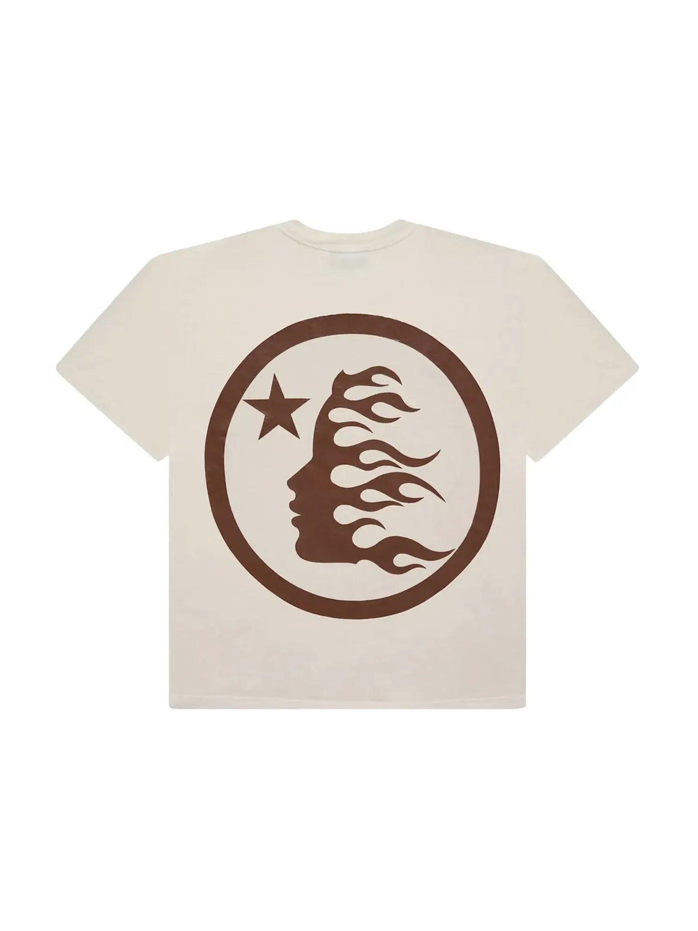 Мужская футболка с принтом T-shirt (Gel Print) Hellstar — изображение 2 из 2, белый/коричневый