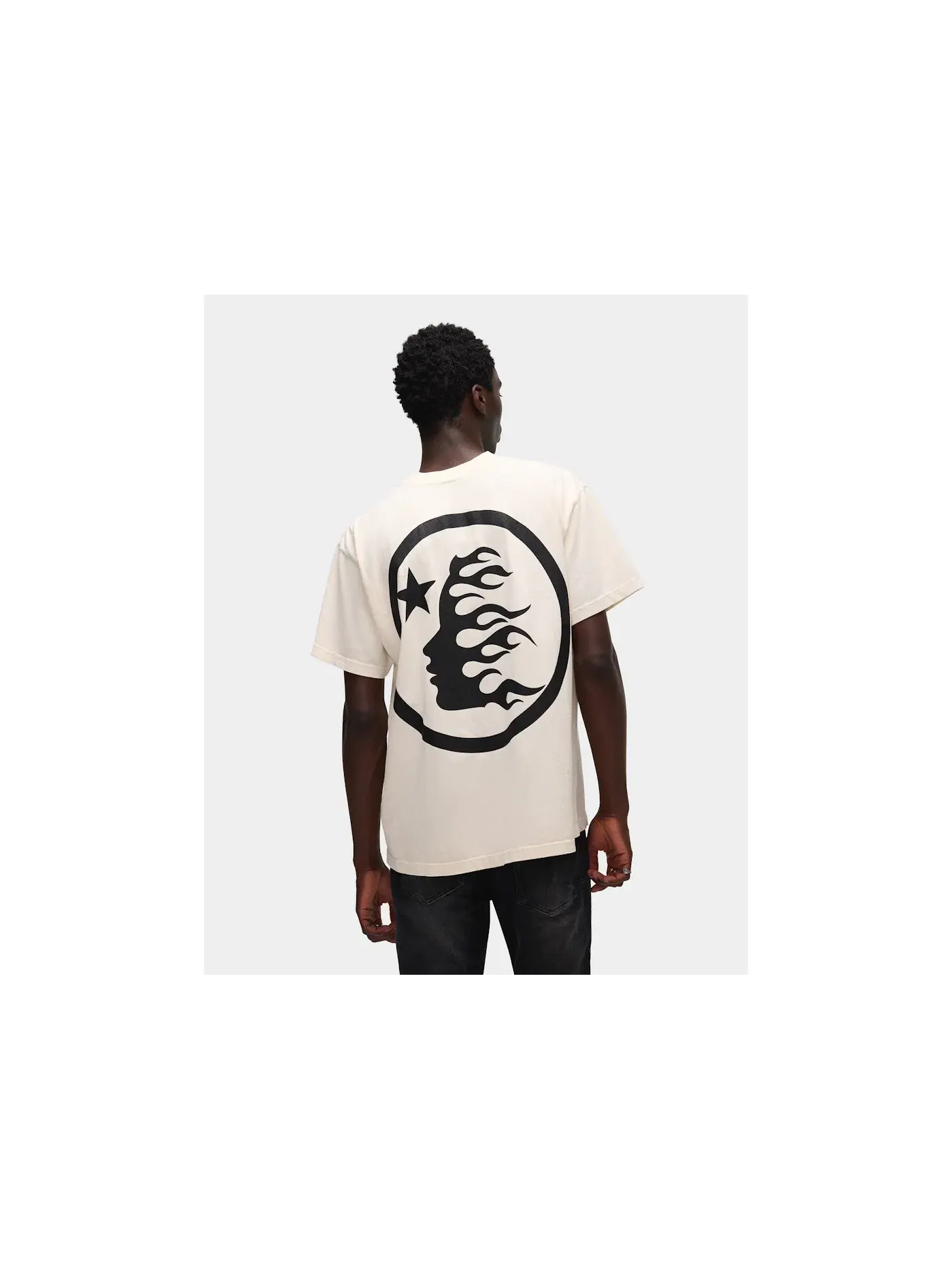 Мужская футболка с принтом Hellstar Classic T-shirt — изображение 5 из 6, белый/черный