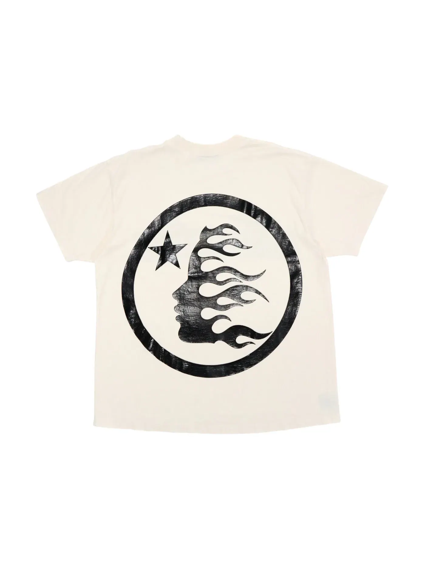 Мужская футболка с гелевым принтом Hellstar Classic T-shirt — изображение 2 из 2, белый/черный