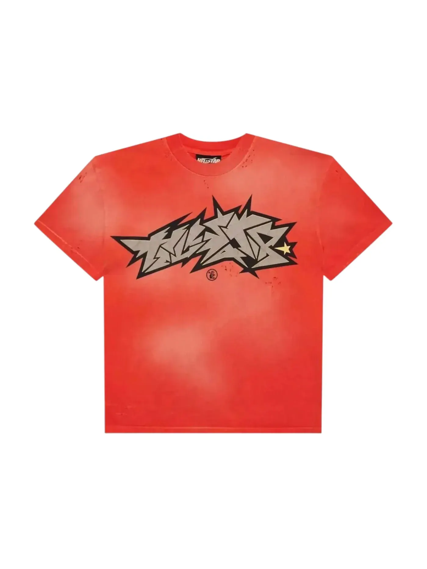 Мужская футболка с принтом Cracked Logo Hellstar
