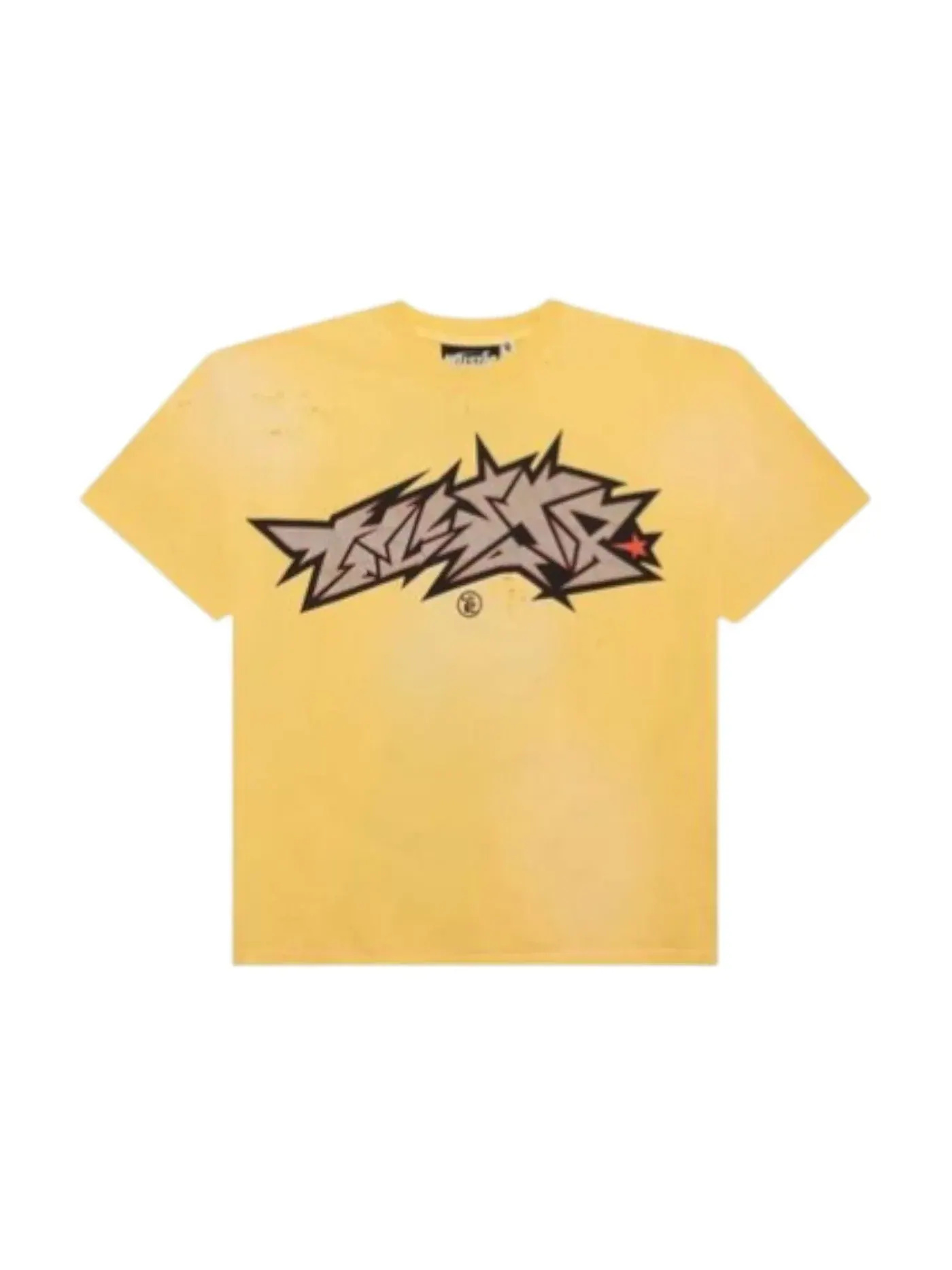 Мужская футболка с принтом Cracked Logo Hellstar