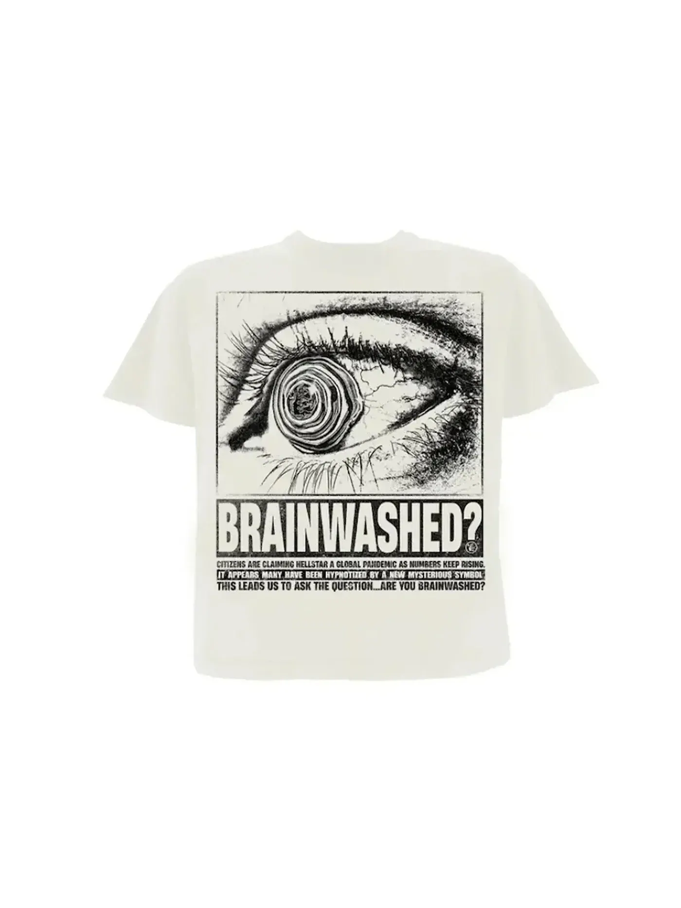 Мужская футболка с принтом Hellstar Brainwashed T-Shirt Discord Exclusive Hellstar