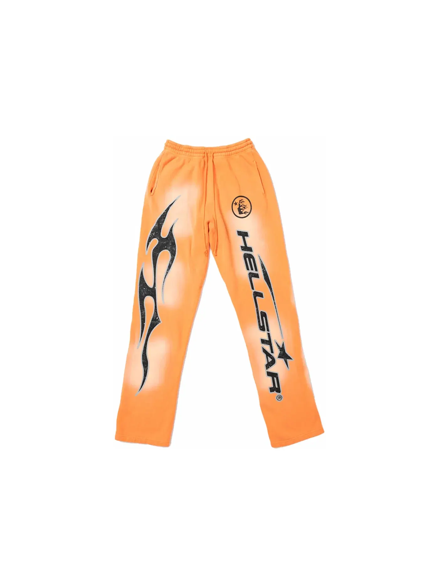 Мужские спортивные штаны с расклешенным низом Hellstar Fire Orange Flare Bottom Sweatpants Orange Dye