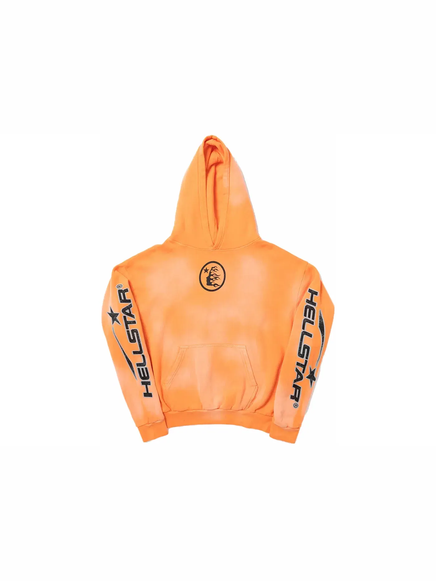 Мужская худи с принтом Hellstar Fire Orange