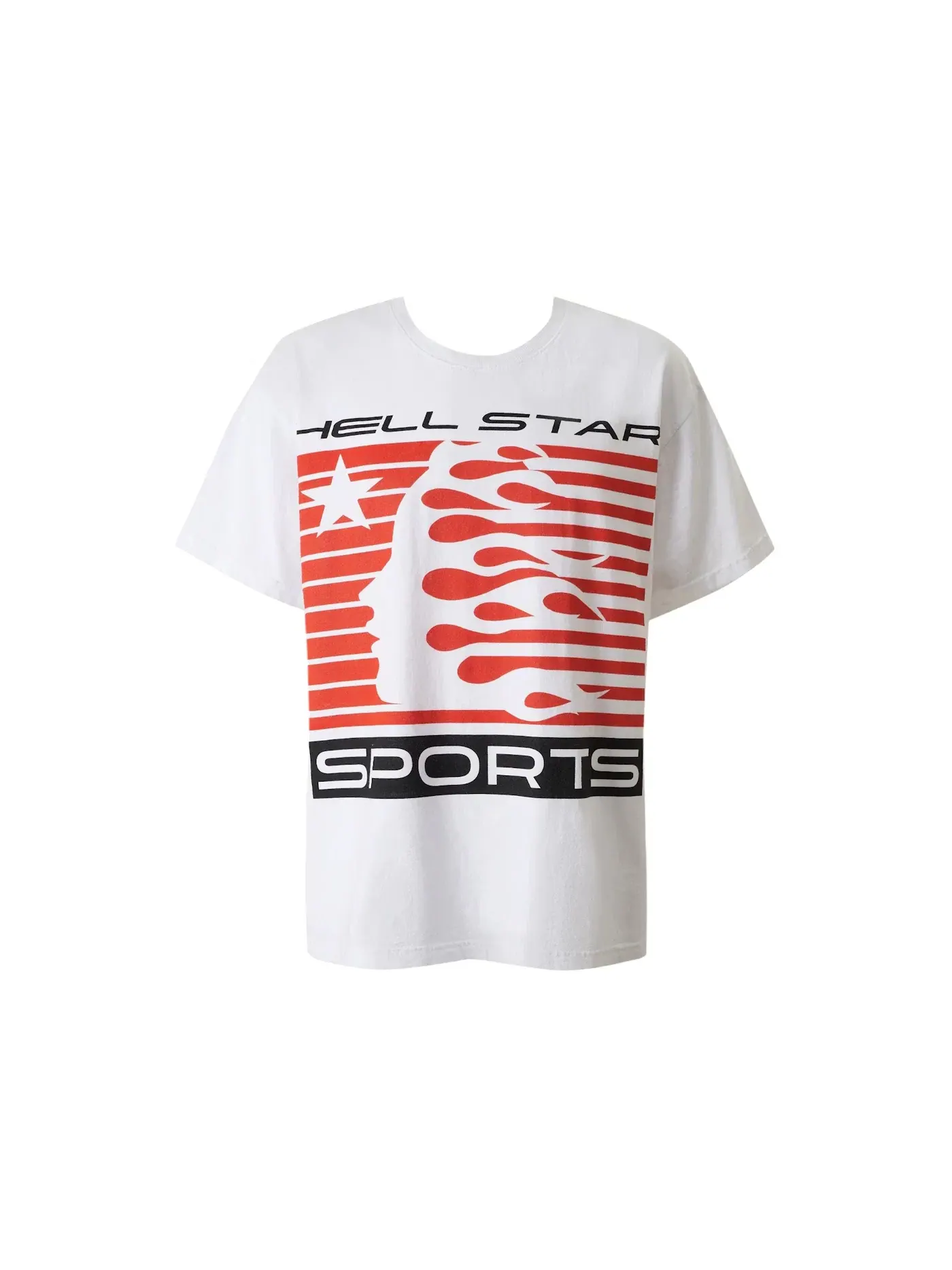 Мужская футболка с принтом Hellstar T-shirt (SS26) — изображение 1 из 2, белый