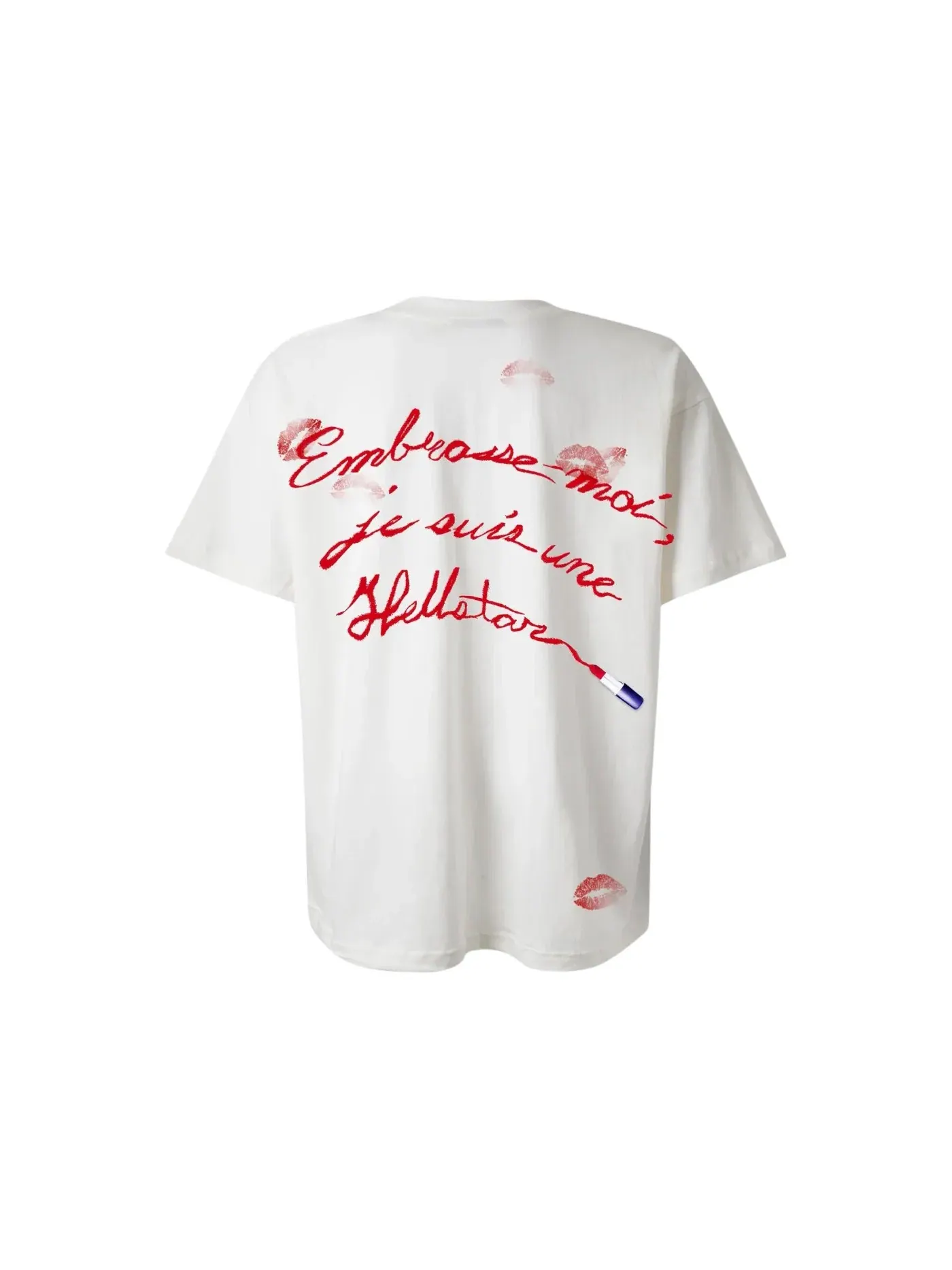Мужская футболка с принтом Hellstar French Kiss T-shirt Hellstar — изображение 2 из 2, белый
