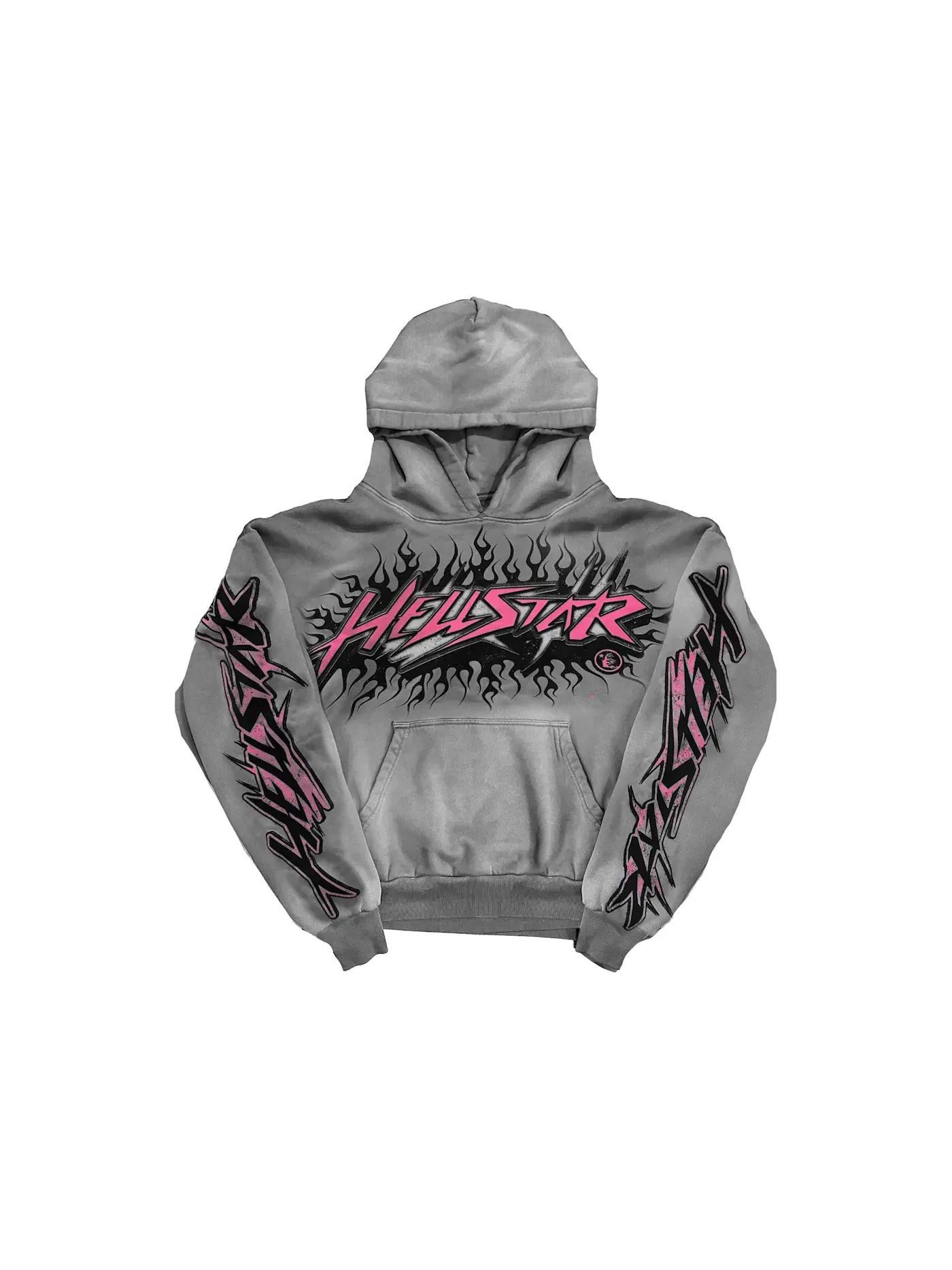 Унисекс худи с принтом Hellstar Future Flame Hoodie Hellstar — изображение 1 из 2, серый
