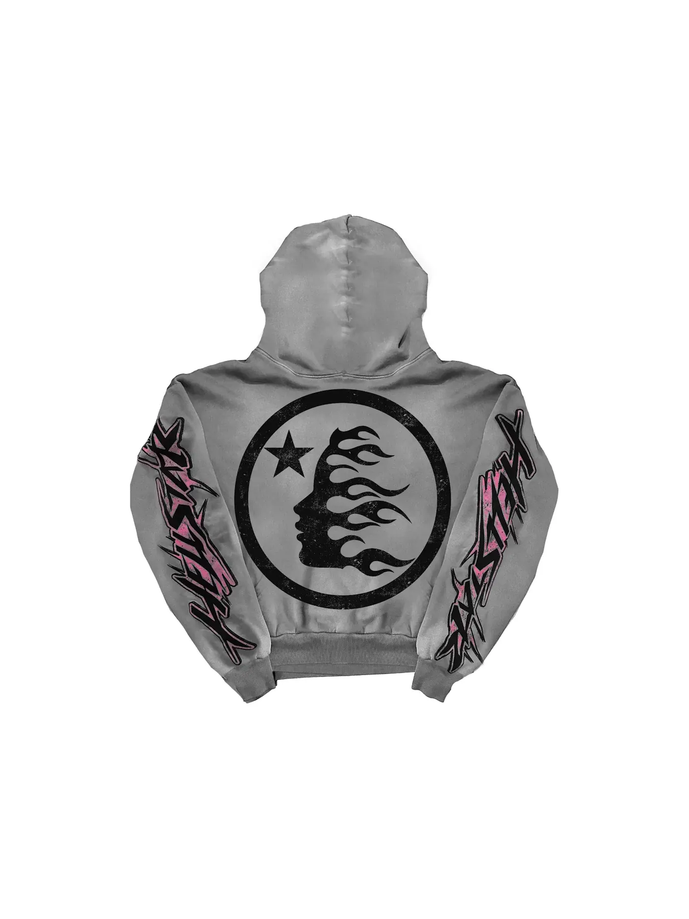 Унисекс худи с принтом Hellstar Future Flame Hoodie Hellstar — изображение 2 из 2, серый