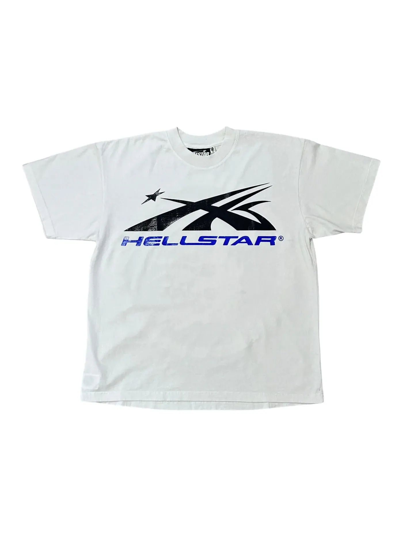 Мужская футболка с принтом Hellstar T-shirt — изображение 1 из 2, белый/синий