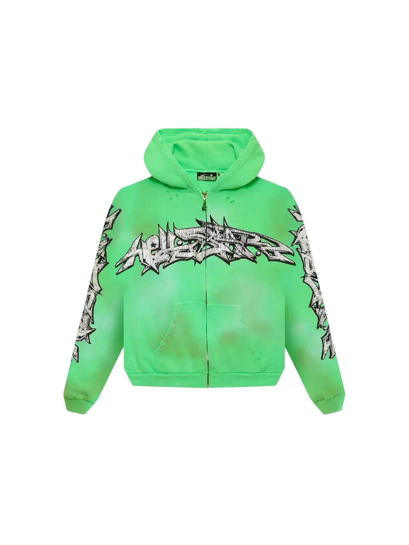 Мужская куртка с принтом Zip-Up Hellstar — изображение 1 из 2, зеленый