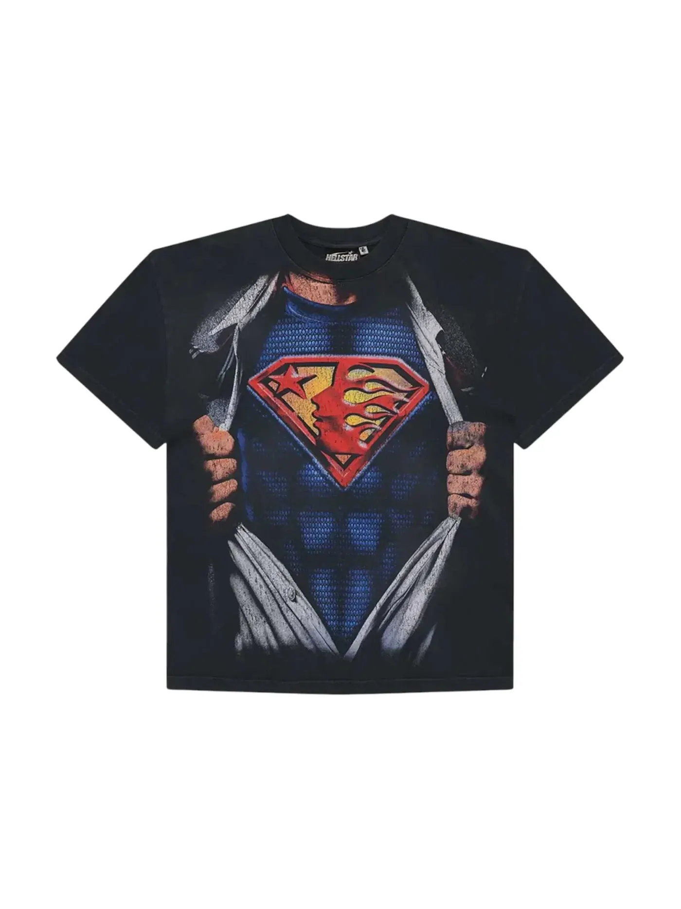 Мужская футболка с принтом Superman Hellstar — изображение 1 из 2, черный