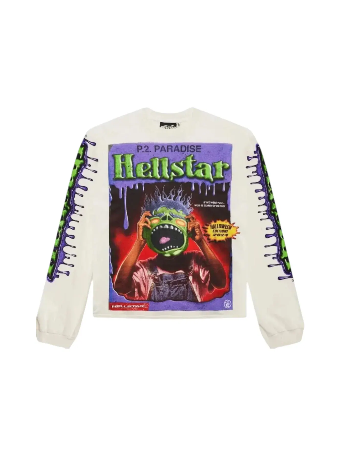 Мужская футболка с длинным рукавом Zombie Longsleeve Hellstar — изображение 1 из 2, белый