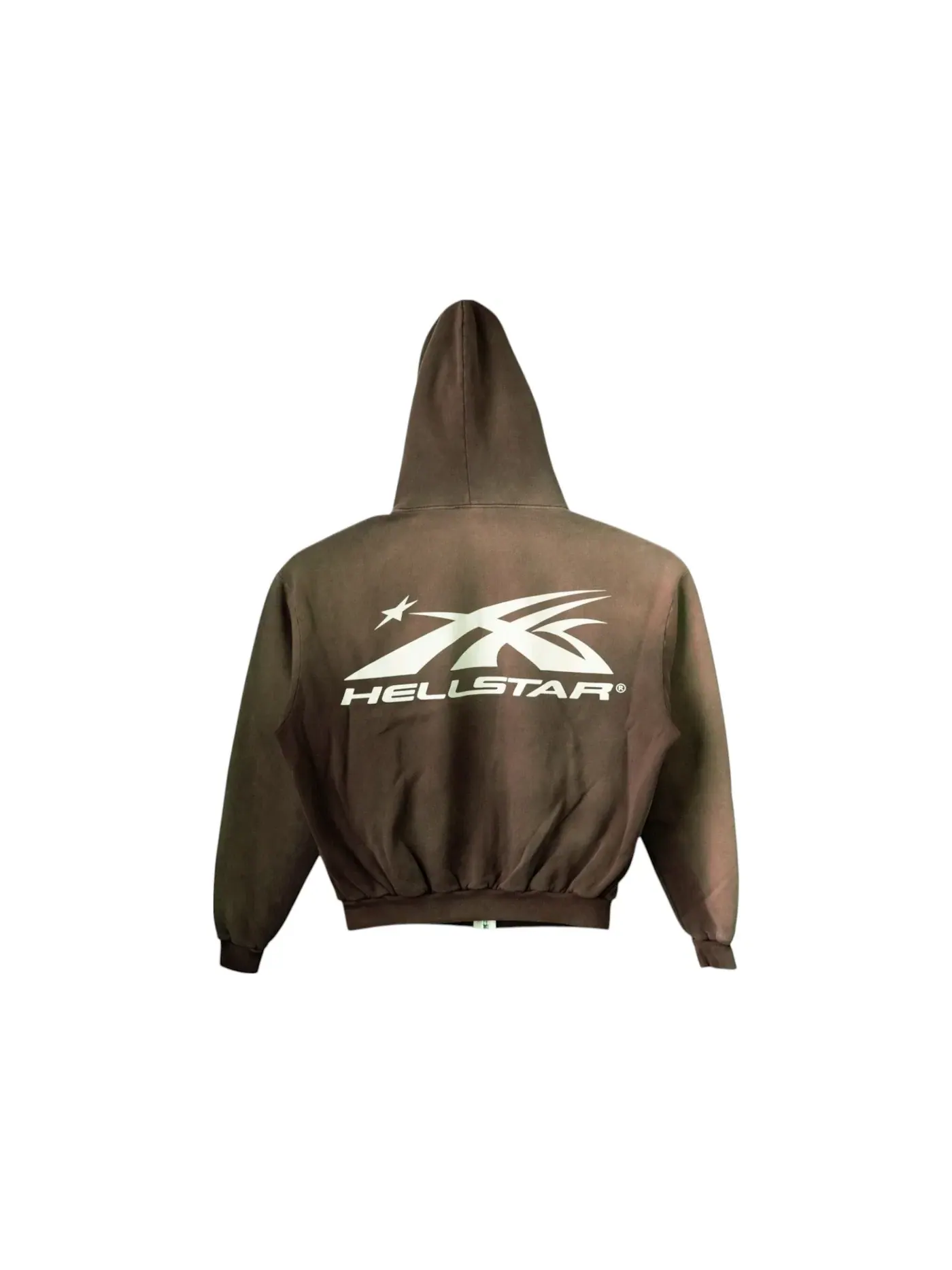 Мужская худи с принтом Hellstar Hoodie — изображение 2 из 2, коричневый