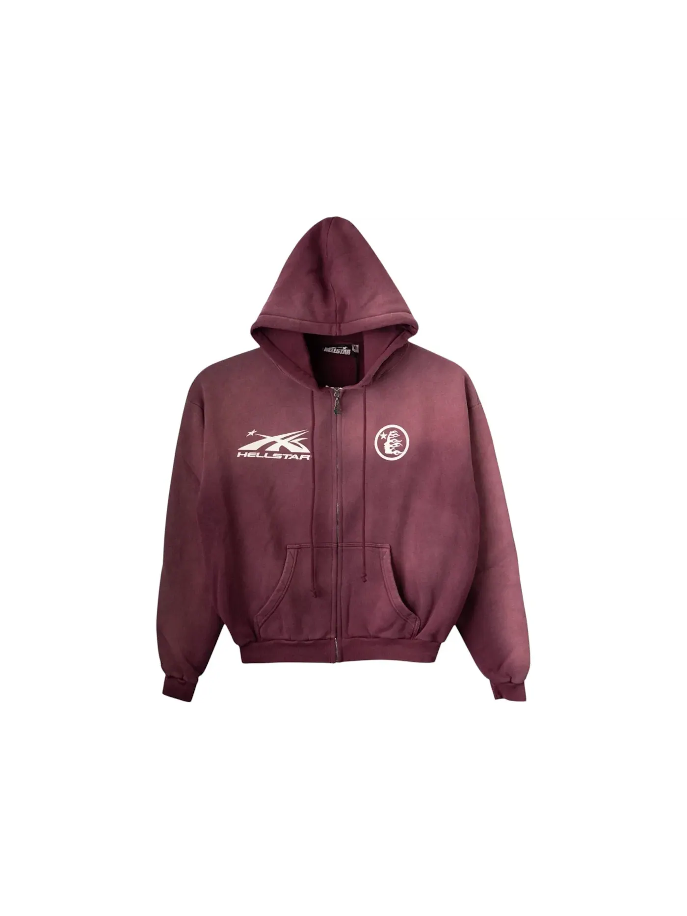 Мужская худи с принтом Hellstar Hoodie Hellstar — изображение 1 из 2, бордовый