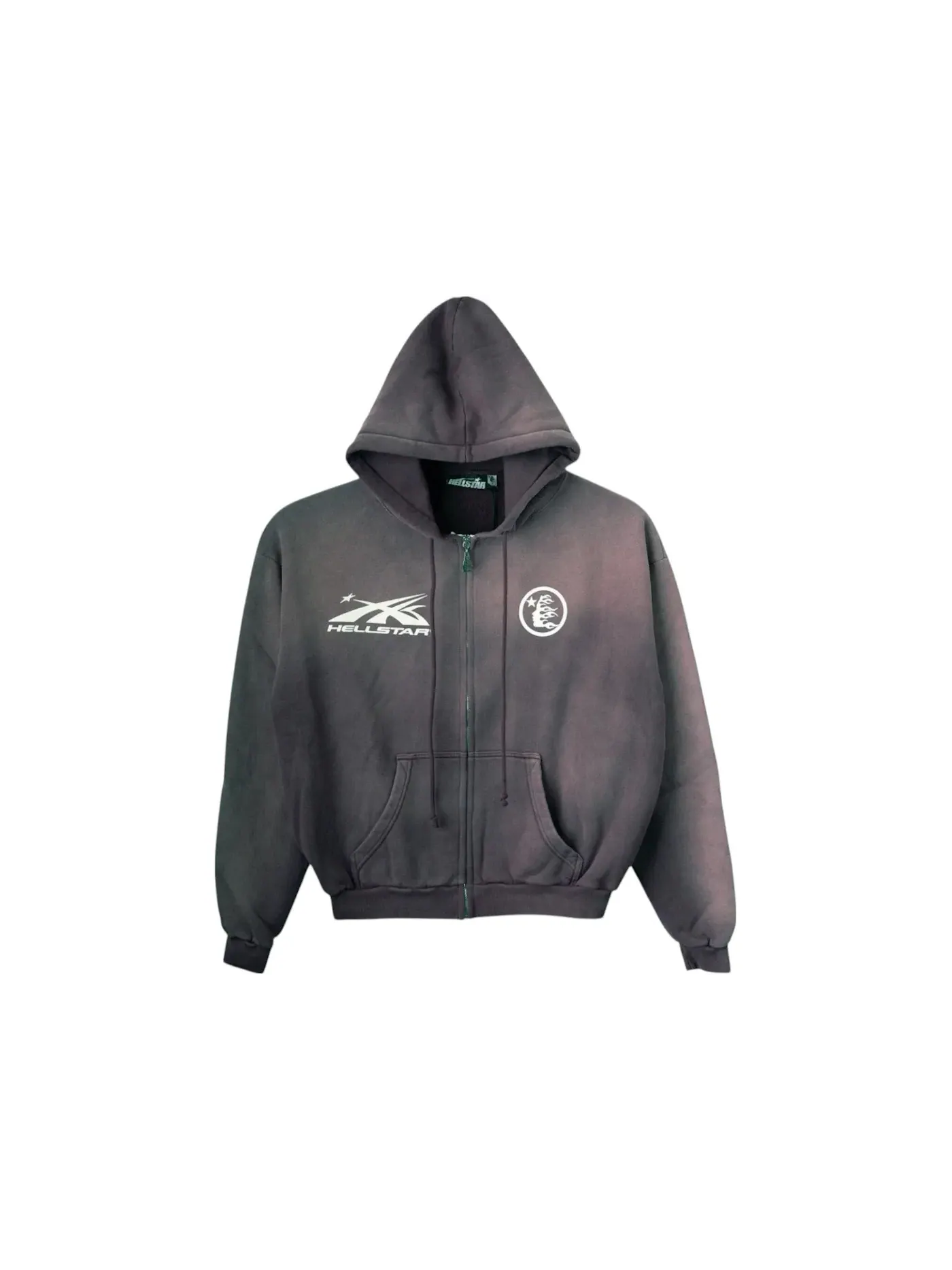 Мужская худи с принтом Hellstar Hoodie — изображение 1 из 2, серый